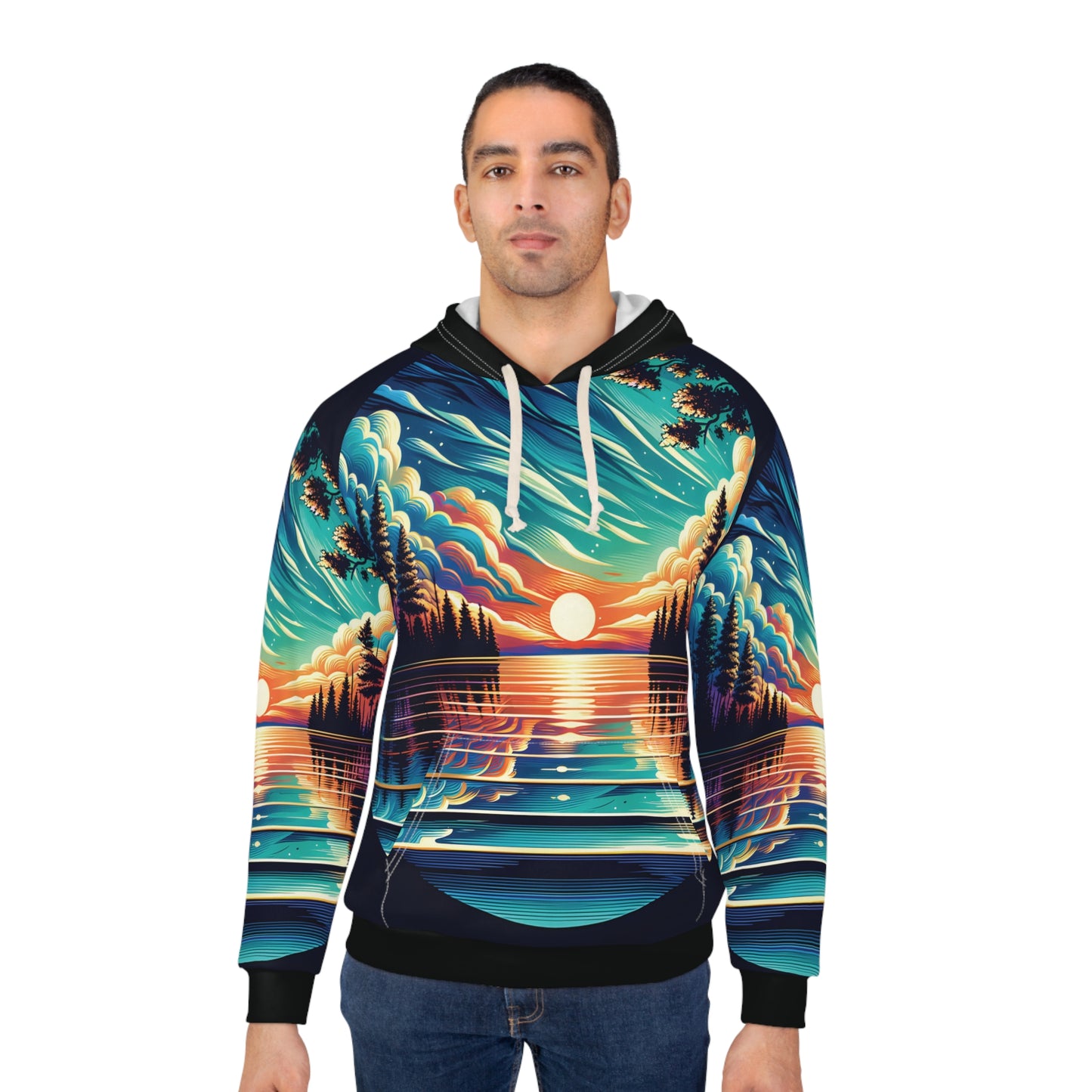 Lake Lanier Hoodie All Over Print Outdoor Adventure Travel Georgia Pullover