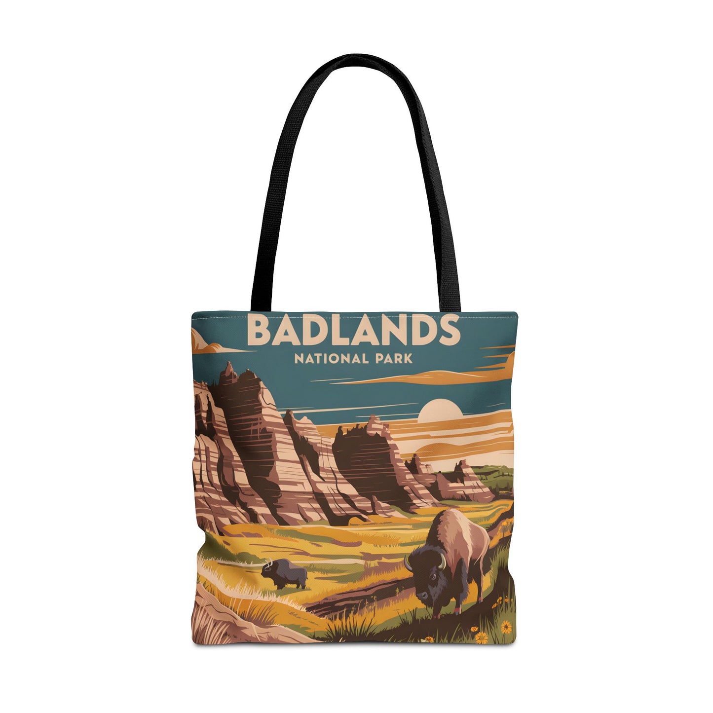 Badlands National Park All Over Print Tote Bag Scenic Landscape Design Art