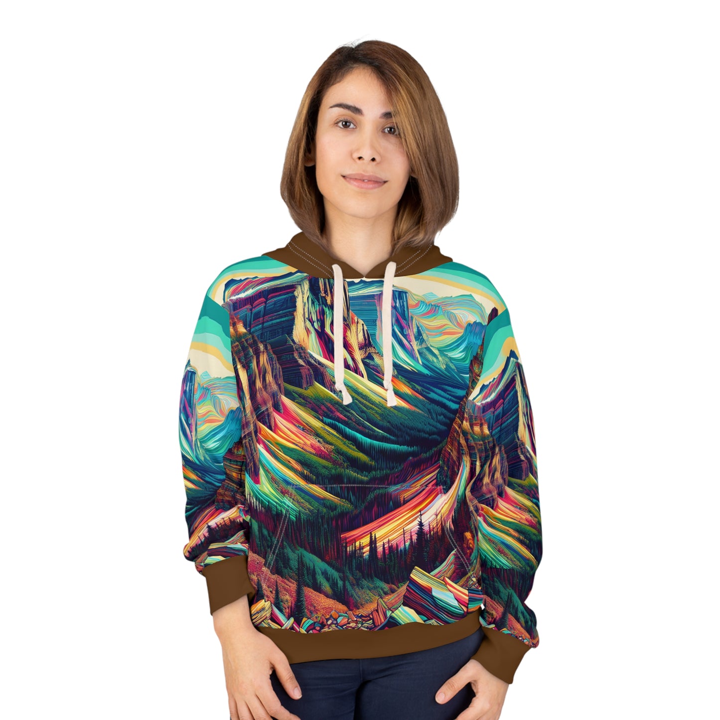 Highline Trail All Over Print Hoodie Outdoor Apparel Travelers Adventure Lovers