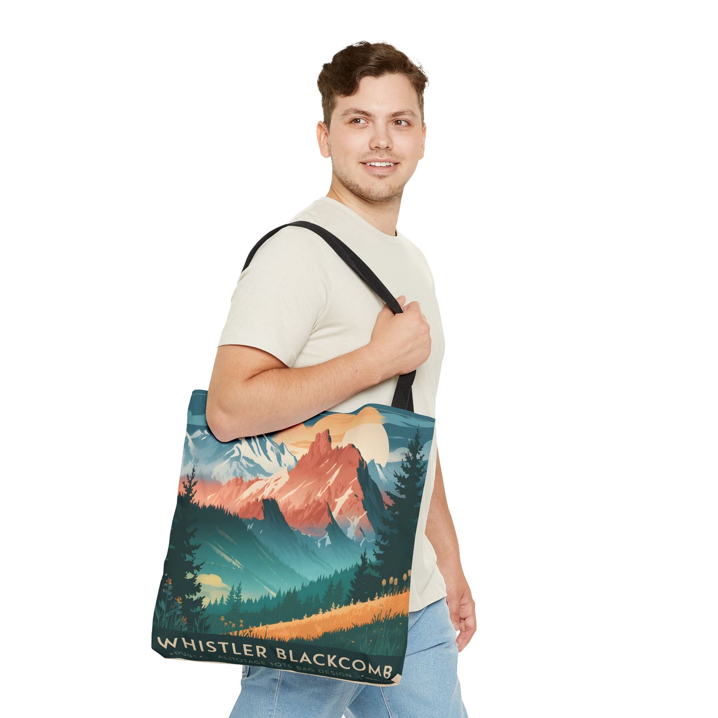 Whistler Blackcomb All Over Print Tote Bag Mountain Landscape Nature Design