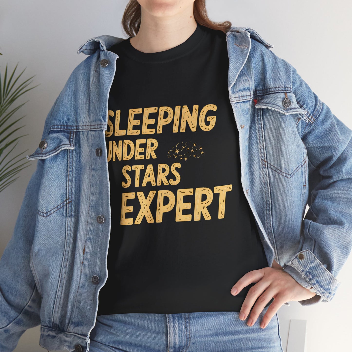 Sleeping Under Stars Camping T-Shirt Outdoor Adventure Expert Gift