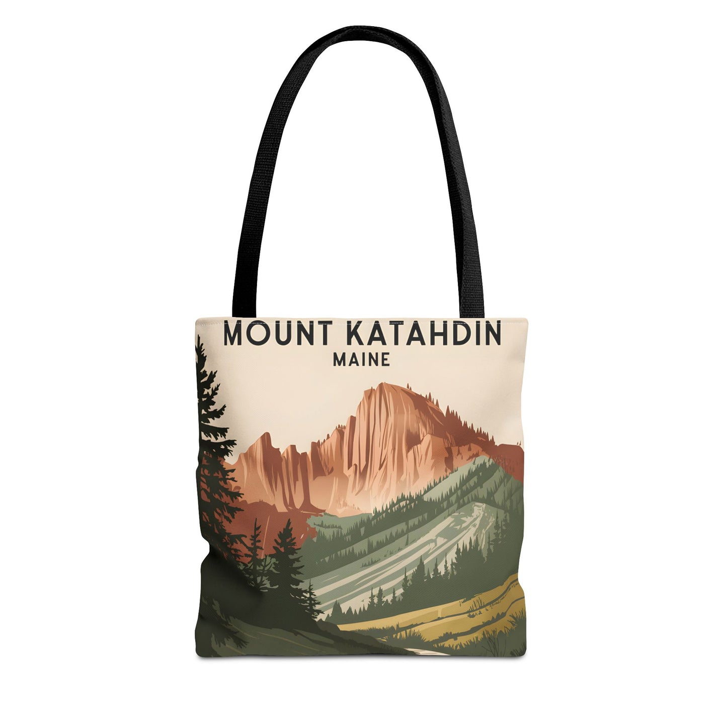 Mount Katahdin Maine All Over Print Tote Bag Hiking Nature Scene Lover Apparel