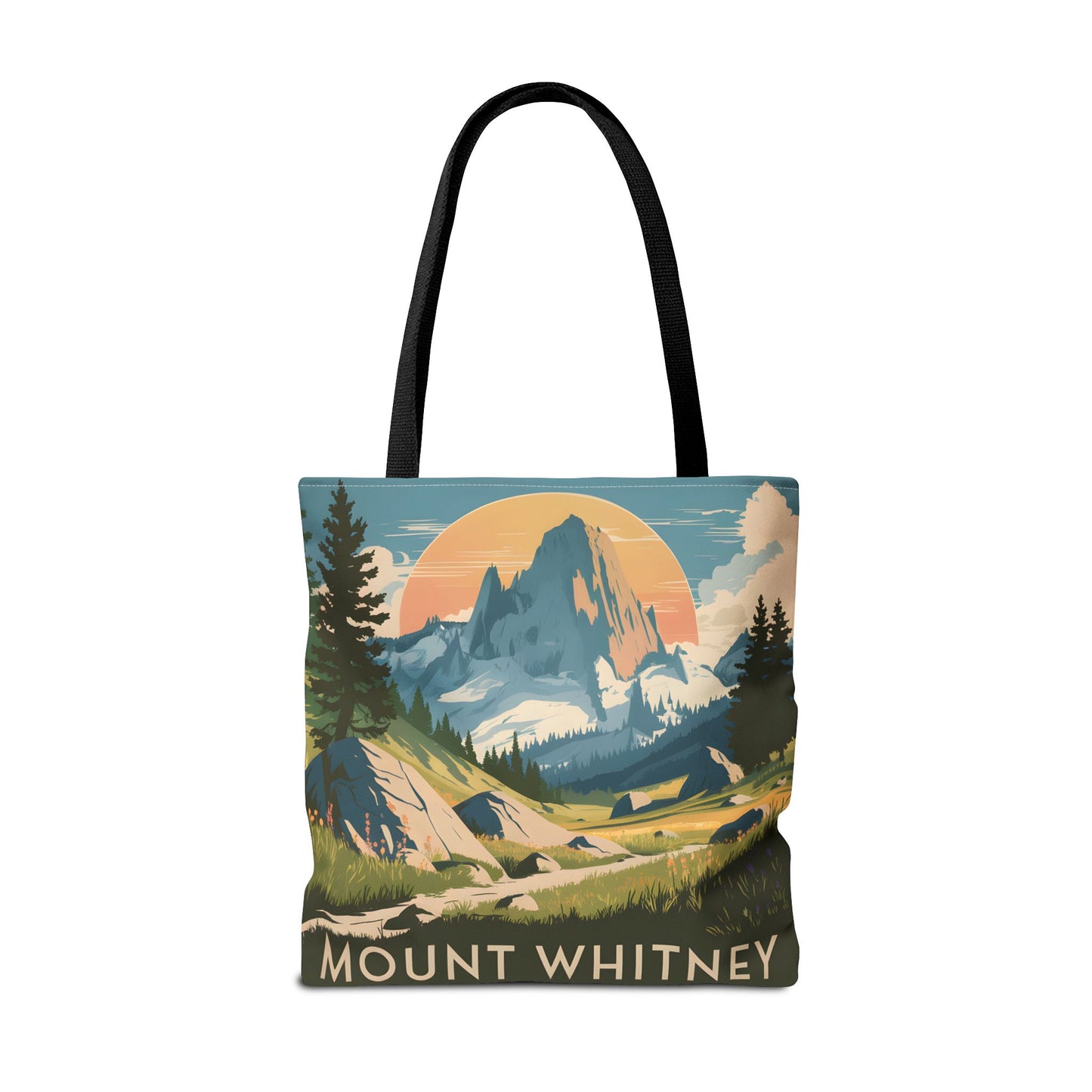 Mount Whitney California All Over Print Tote Bag National Park Travel Apparel