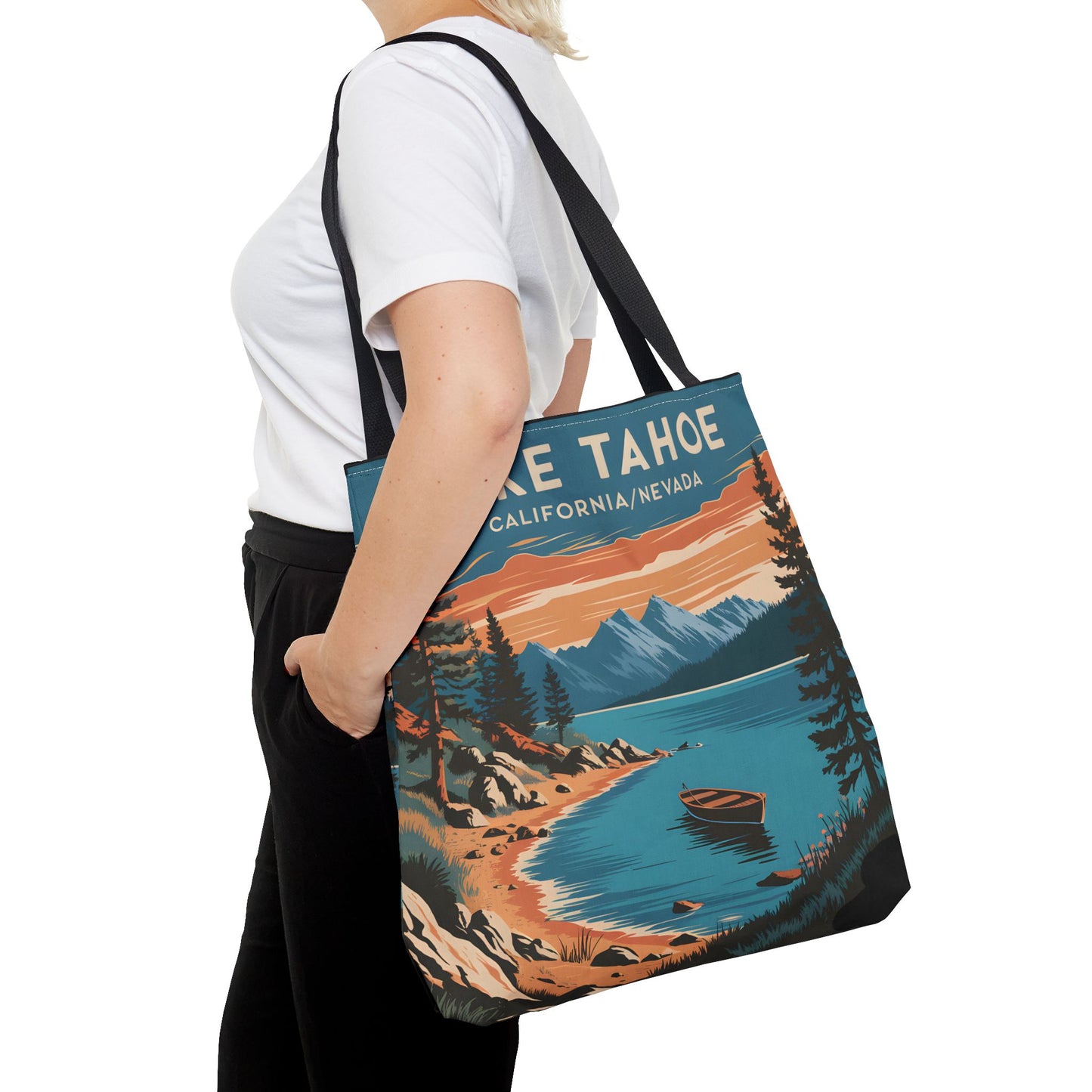 Lake Tahoe California Nevada All Over Print Tote Bag Outdoor Adventure Gift