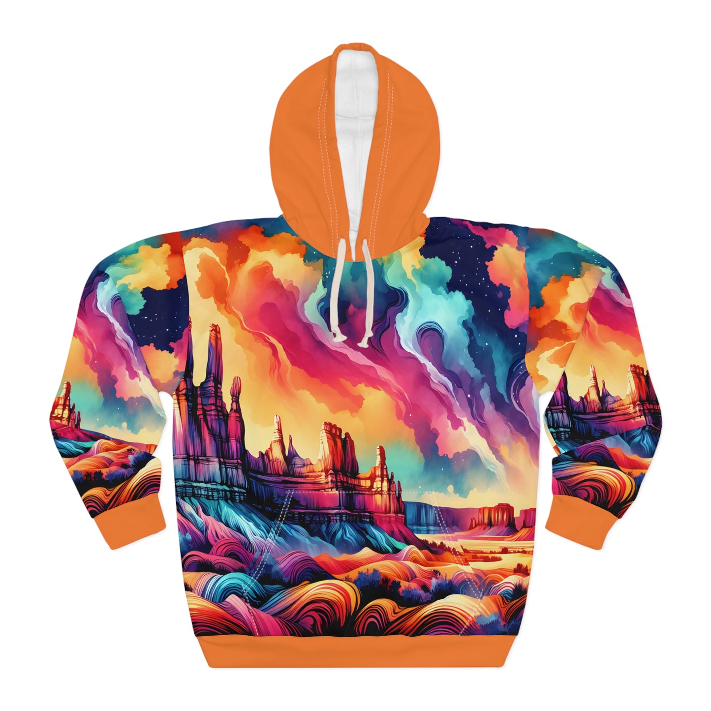Cathedral Valley Hoodie All Over Print Pullover Travel Outdoor Apparel Unisex