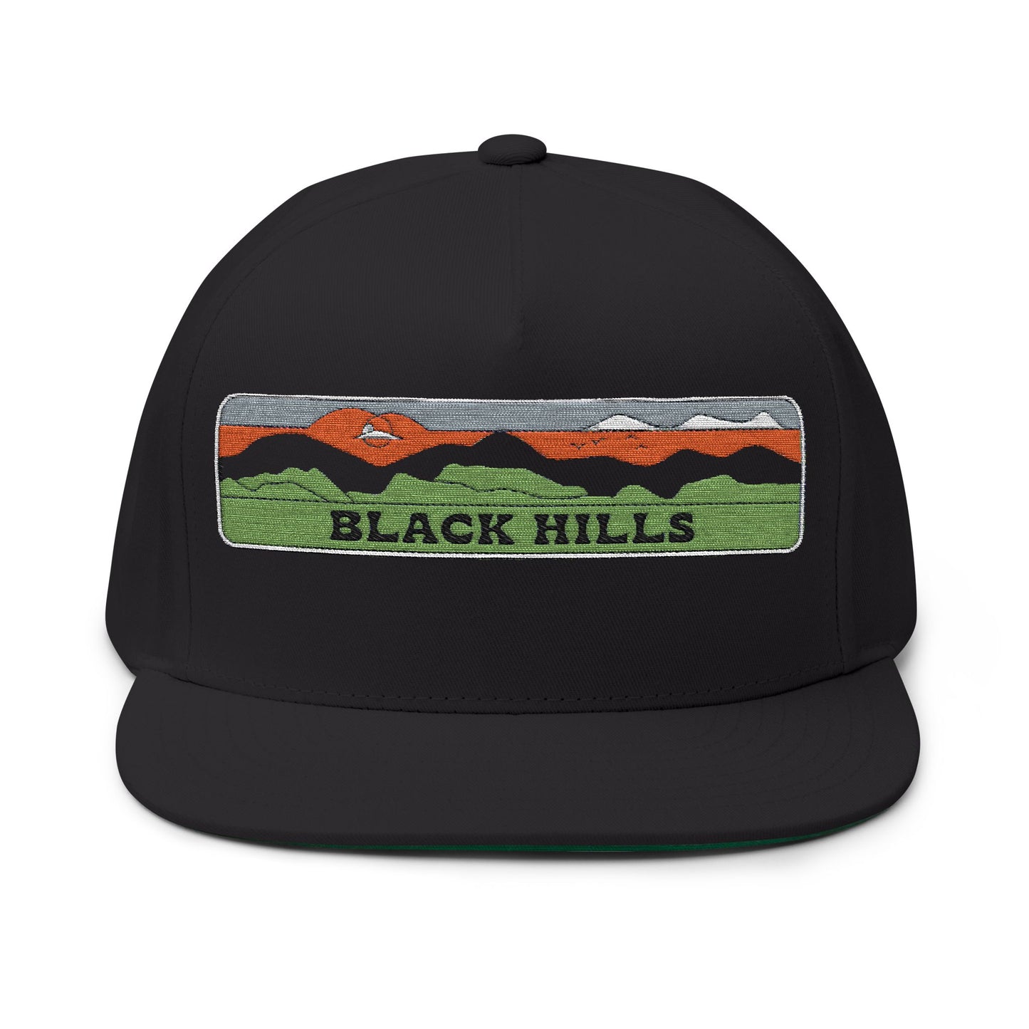 Black Hills Flat Bill Hat Outdoor Adventure Cap Adjustable Fit Unisex