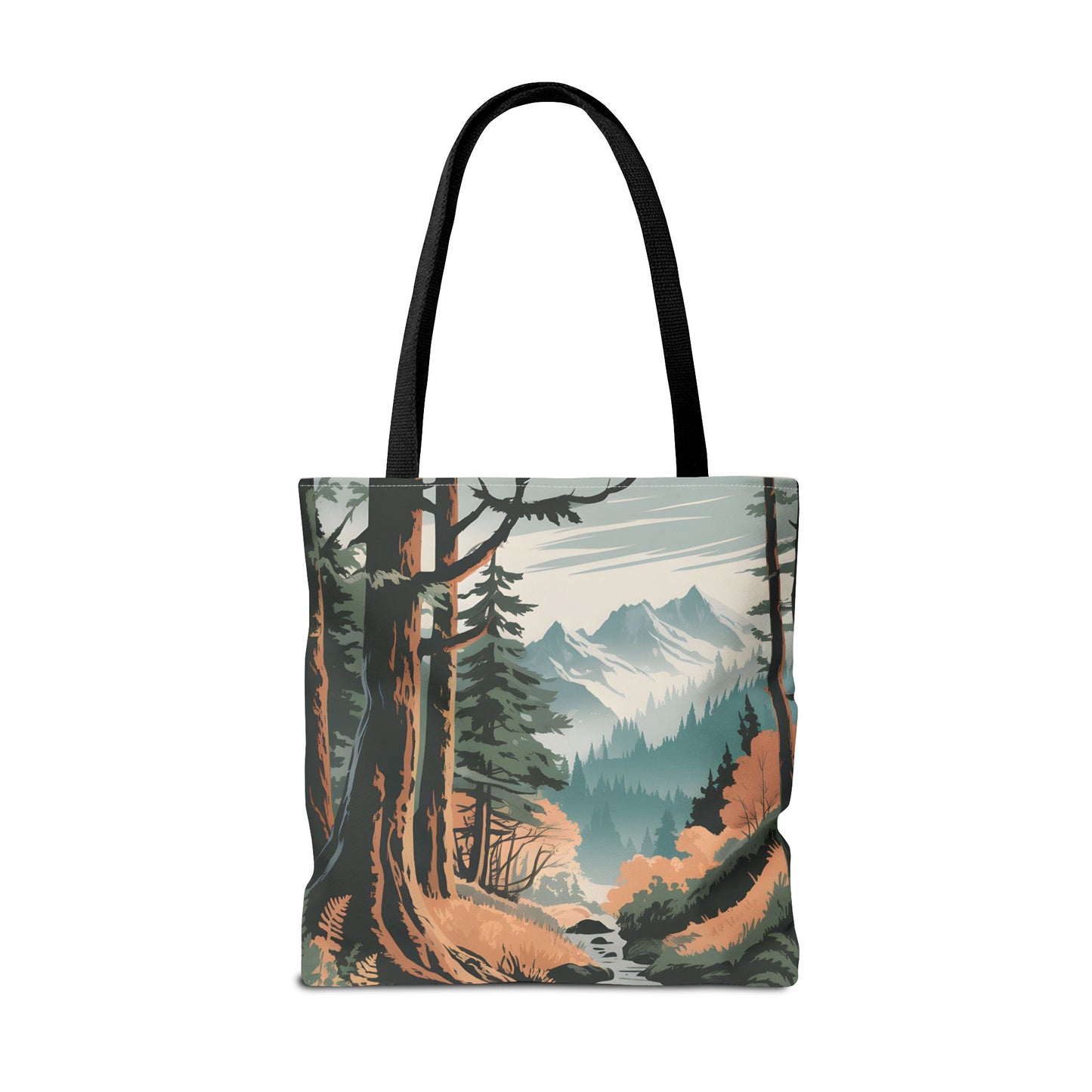 Olympic National Park All Over Print Tote Eco Friendly Nature Adventure Bag