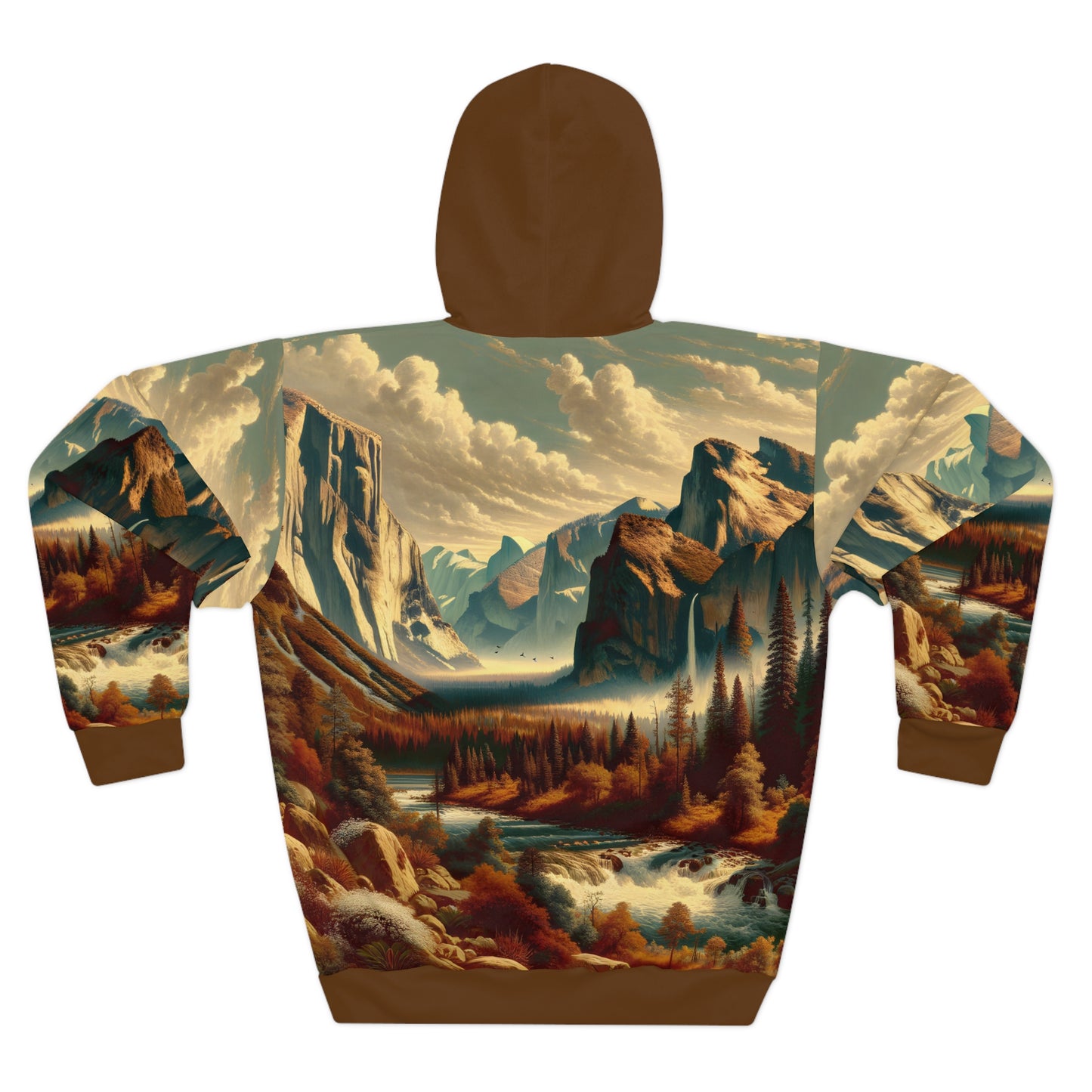 Yosemite Hoodie All Over Print Pullover Mountain Nature Forest Landscape Scene