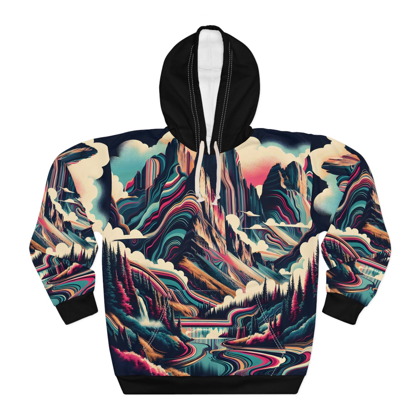 Mount Rainier All Over Print Pullover Hoodie Outdoor Apparel National Park