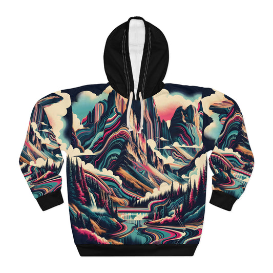Mount Rainier All Over Print Pullover Hoodie Outdoor Apparel National Park