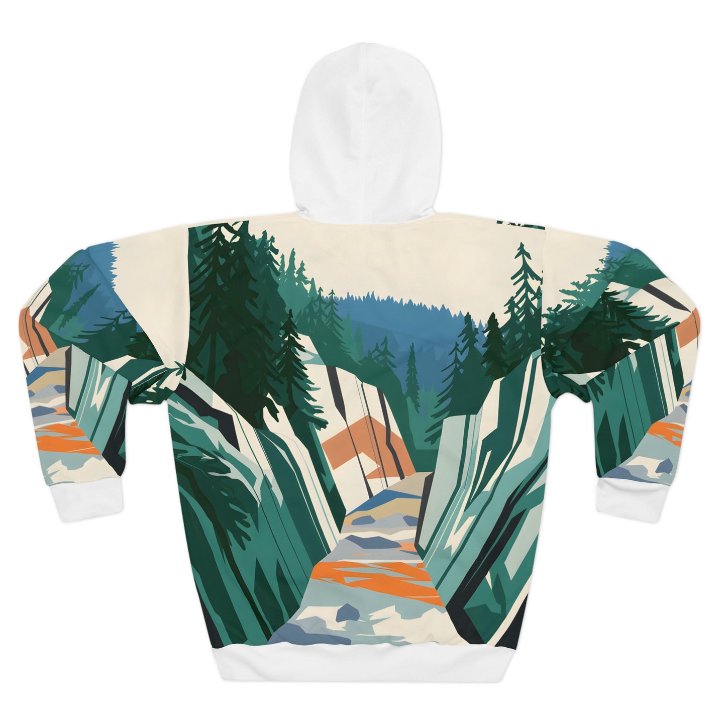 Cobalt Gorge All Over Print Pullover Hoodie Outdoor Travel Apparel Casual Unisex