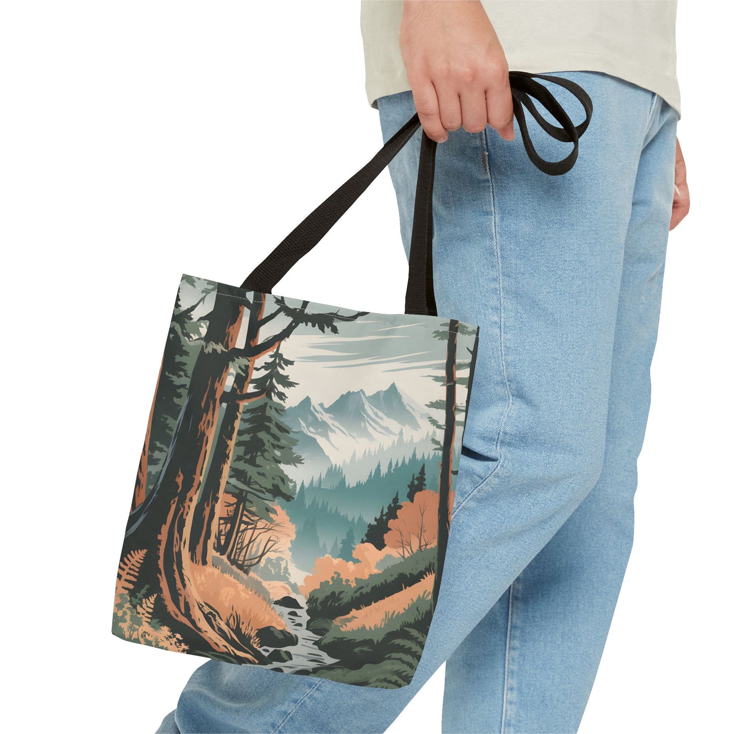 Olympic National Park All Over Print Tote Eco Friendly Nature Adventure Bag