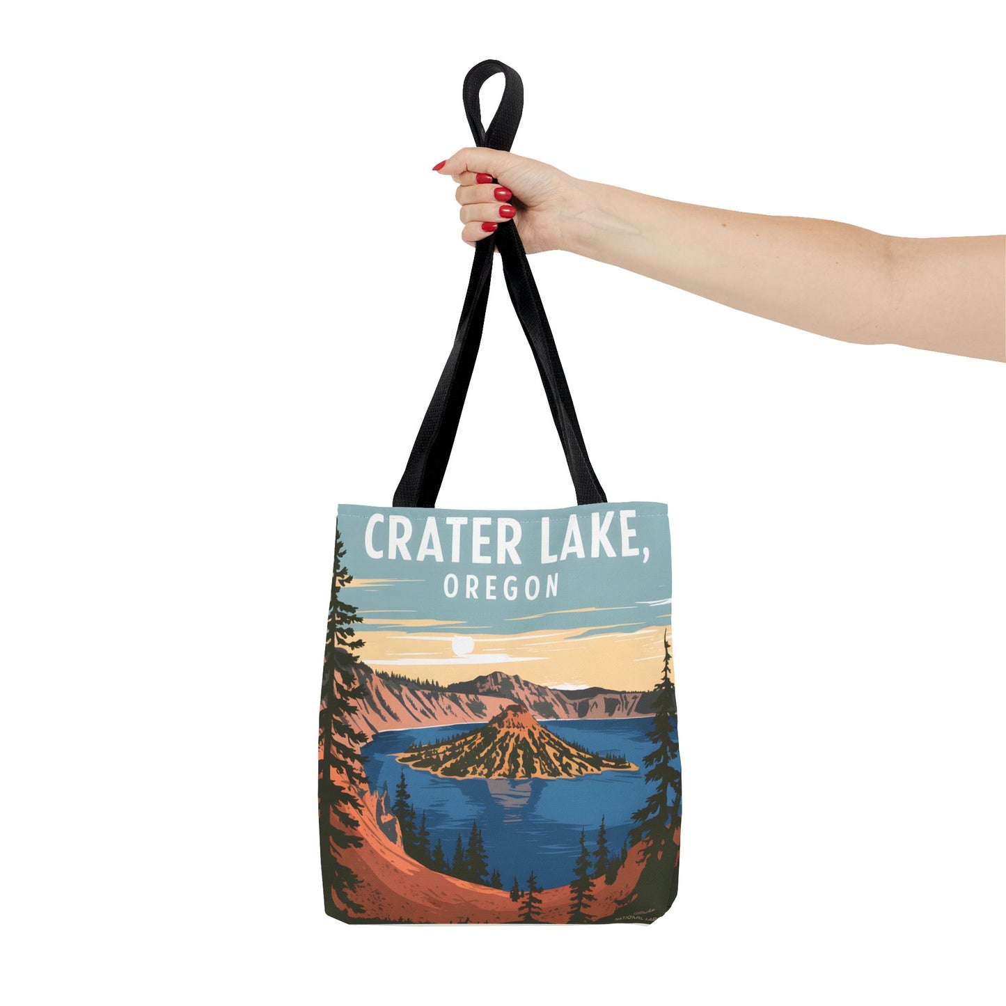 Crater Lake Oregon All Over Print Tote Bag Nature Graphic Landscape Apparel