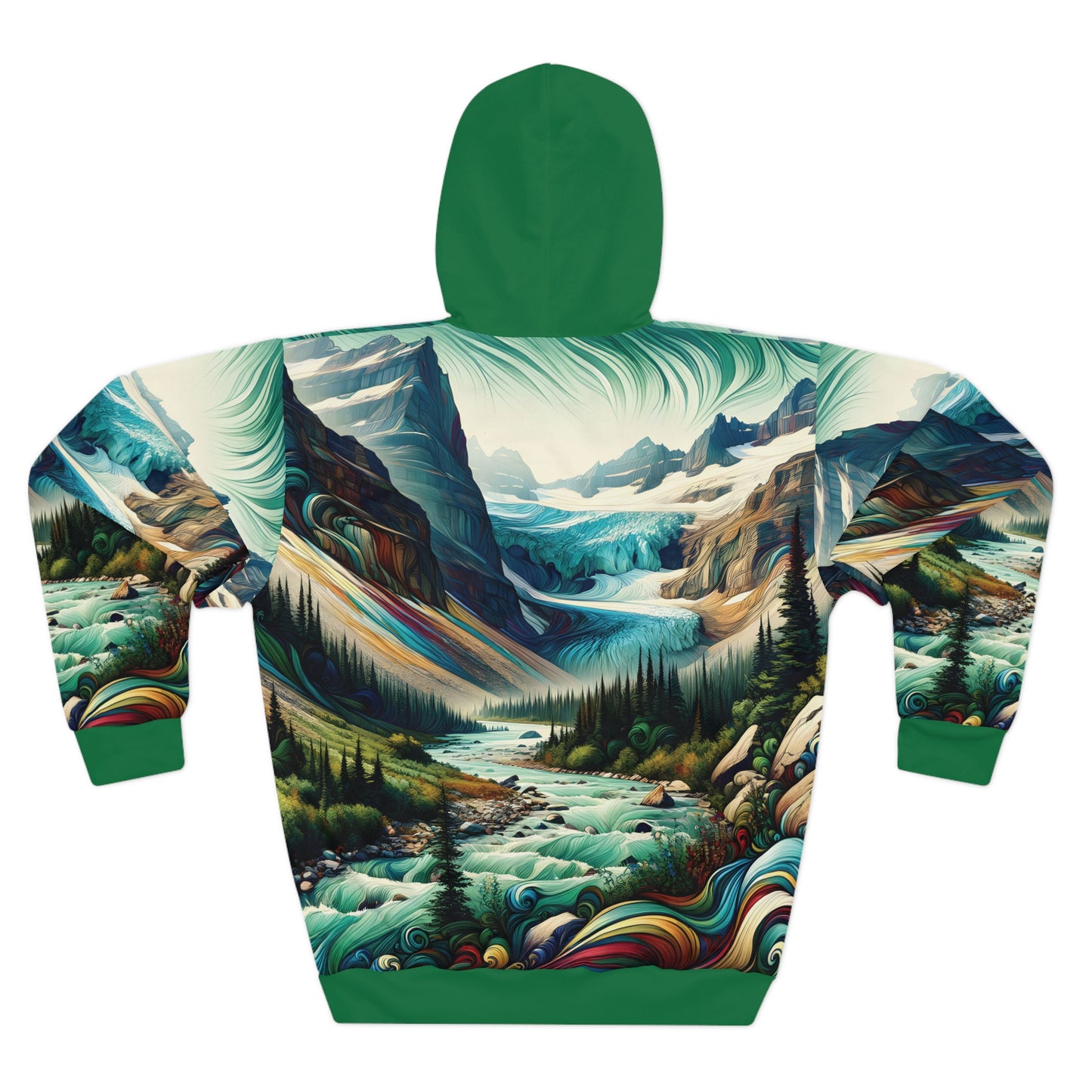 Grinnell Glacier Hoodie All Over Print Mountain Trail Pullover Hiking Adventure