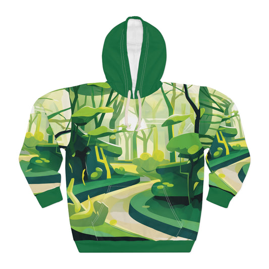 Sunwashed Forest Hoodie All Over Print Nature Trail Pullover Hiking Outdoor Gear