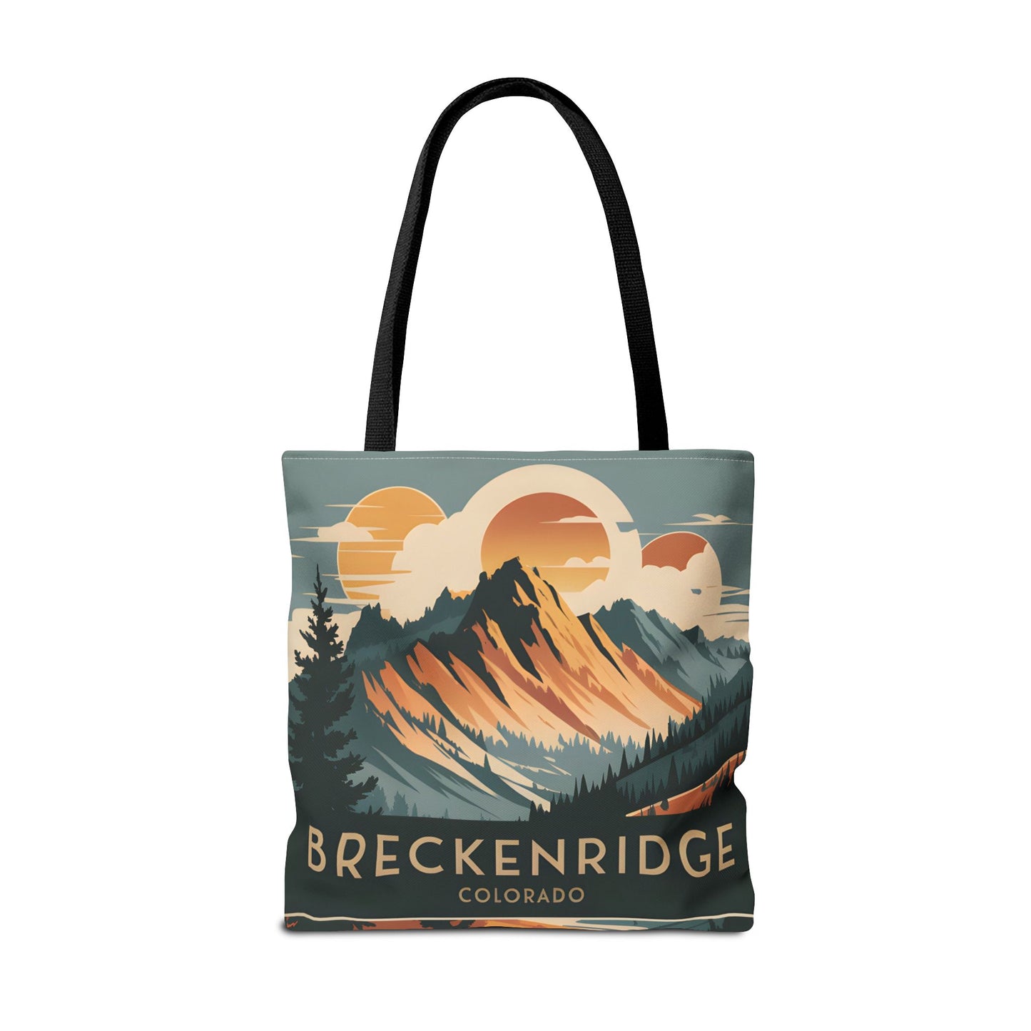 Breckenridge Colorado All Over Print Tote Bag Mountain Landscape Design Art