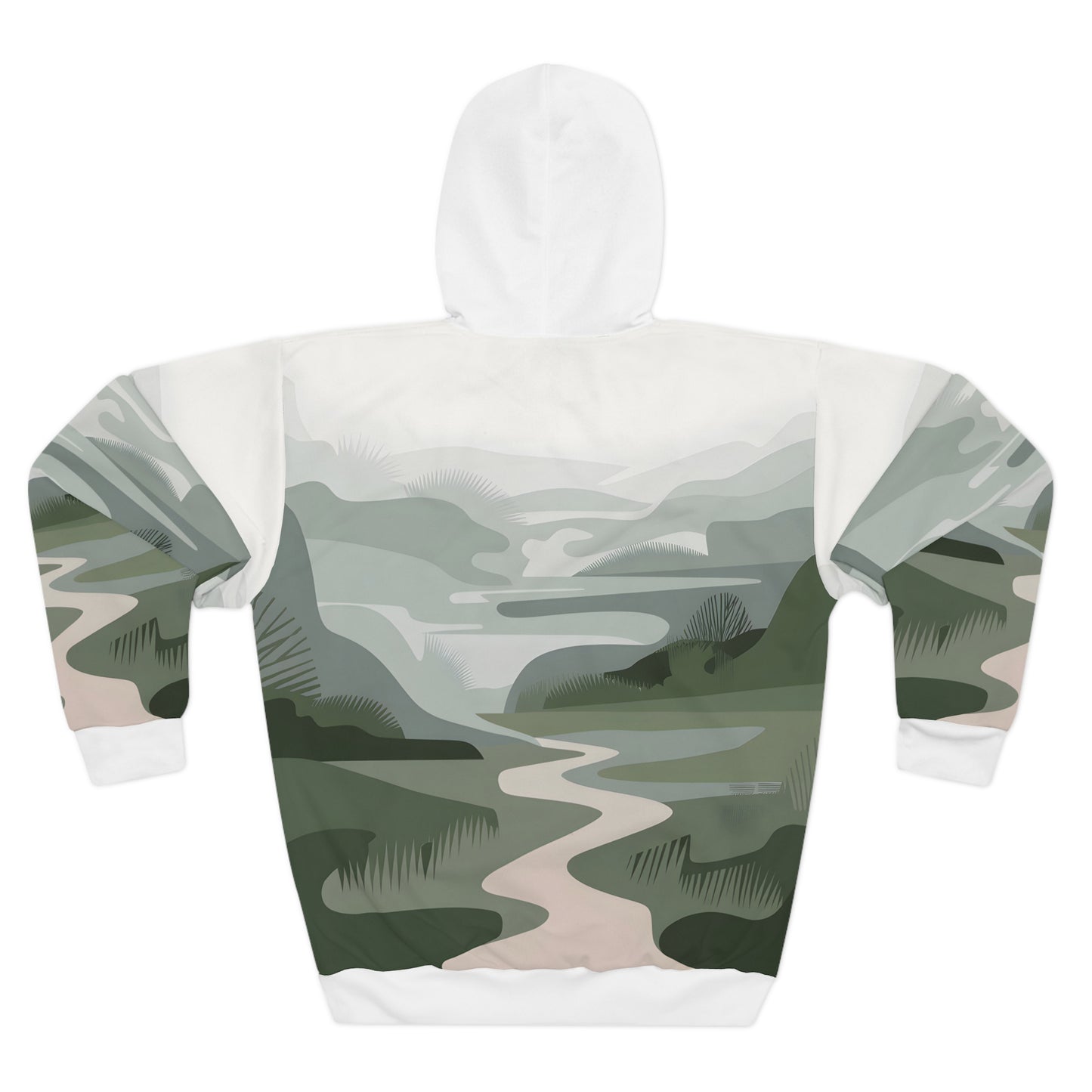 Fogline Trail All Over Print Pullover Hoodie Scene Outdoor Travel Apparel Unisex