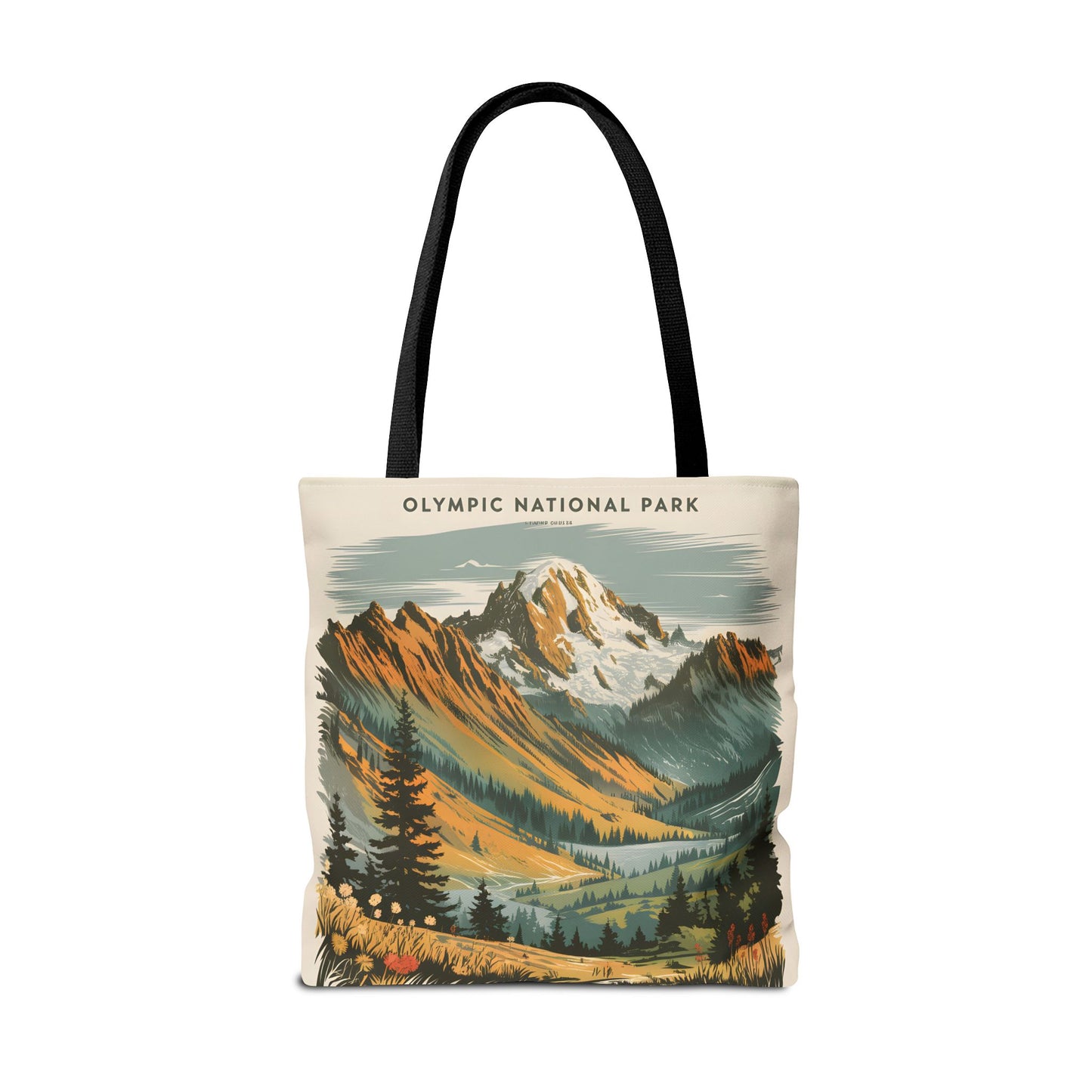Olympic National Park Tote Bag Nature Scene All Over Print Eco Friendly Apparel