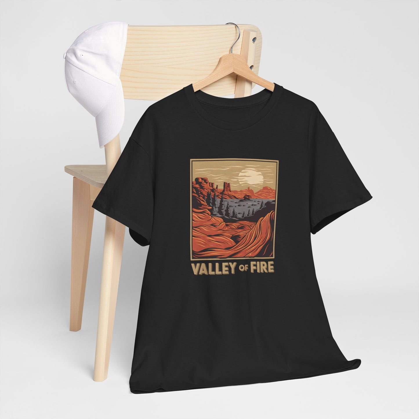 Valley of Fire T-Shirt Vintage Graphic Tee National Park Hiking Nature Desert