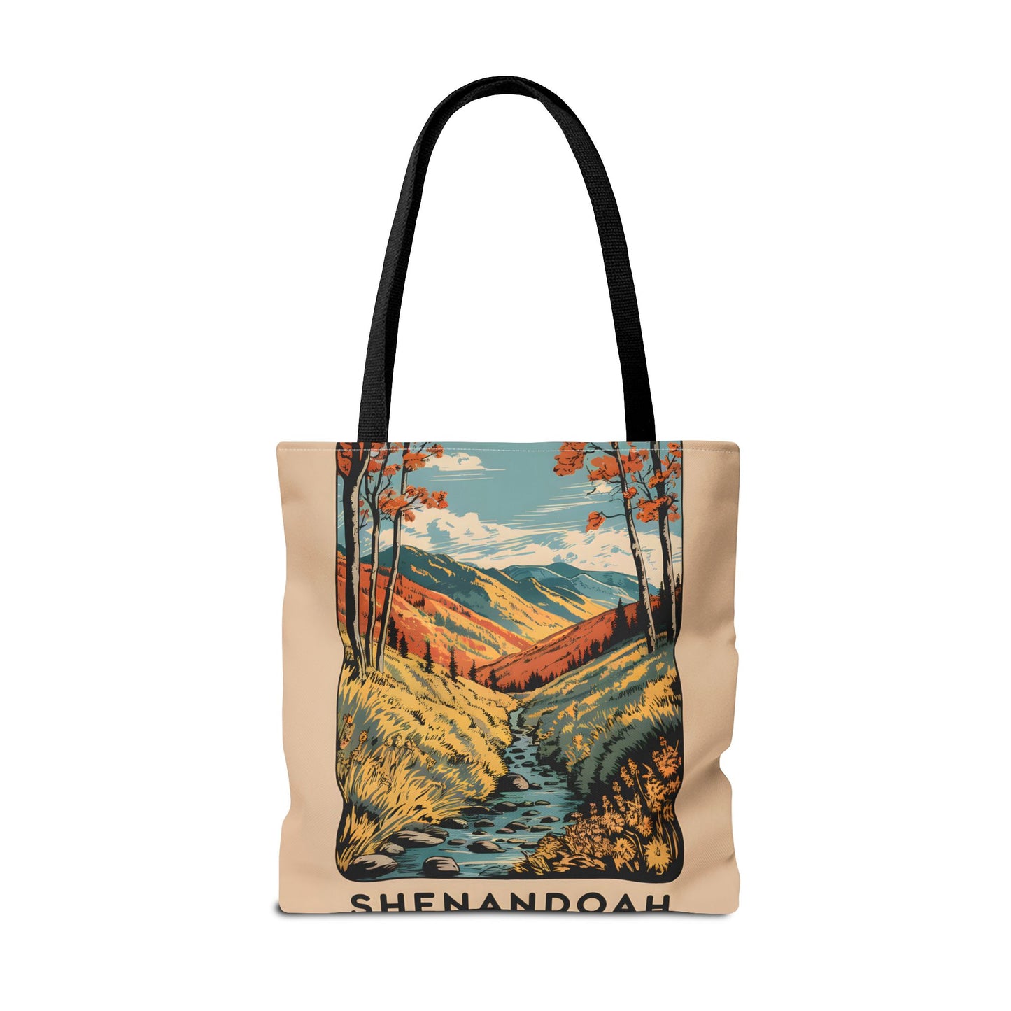 Shenandoah Tote Bag Scenic Mountain Print Nature Hiking Gift Adventure Art