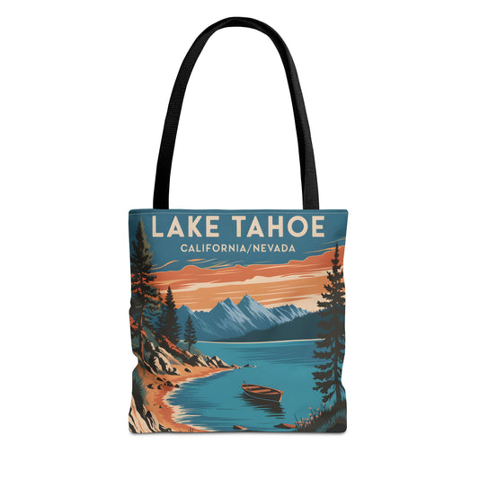 Lake Tahoe California Nevada All Over Print Tote Bag Outdoor Adventure Gift
