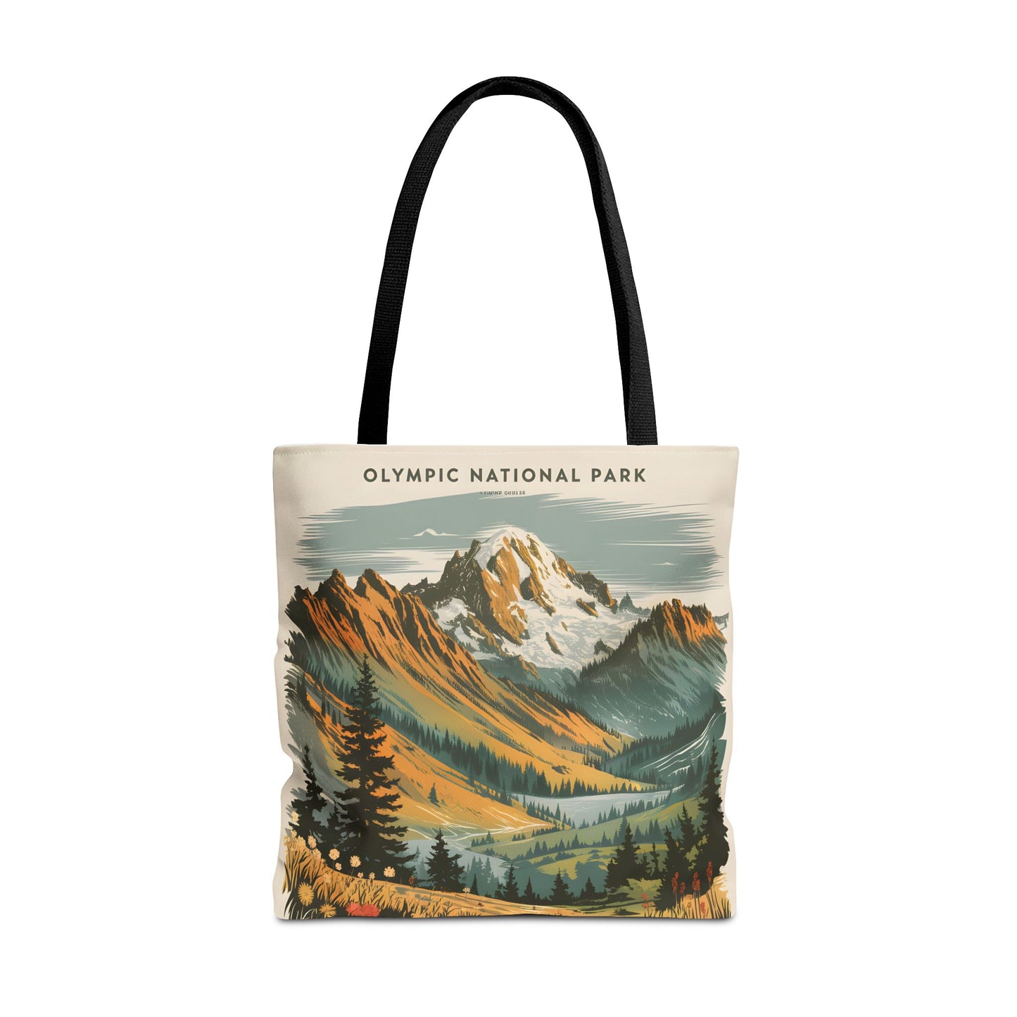 Olympic National Park Tote Bag Nature Scene All Over Print Eco Friendly Apparel