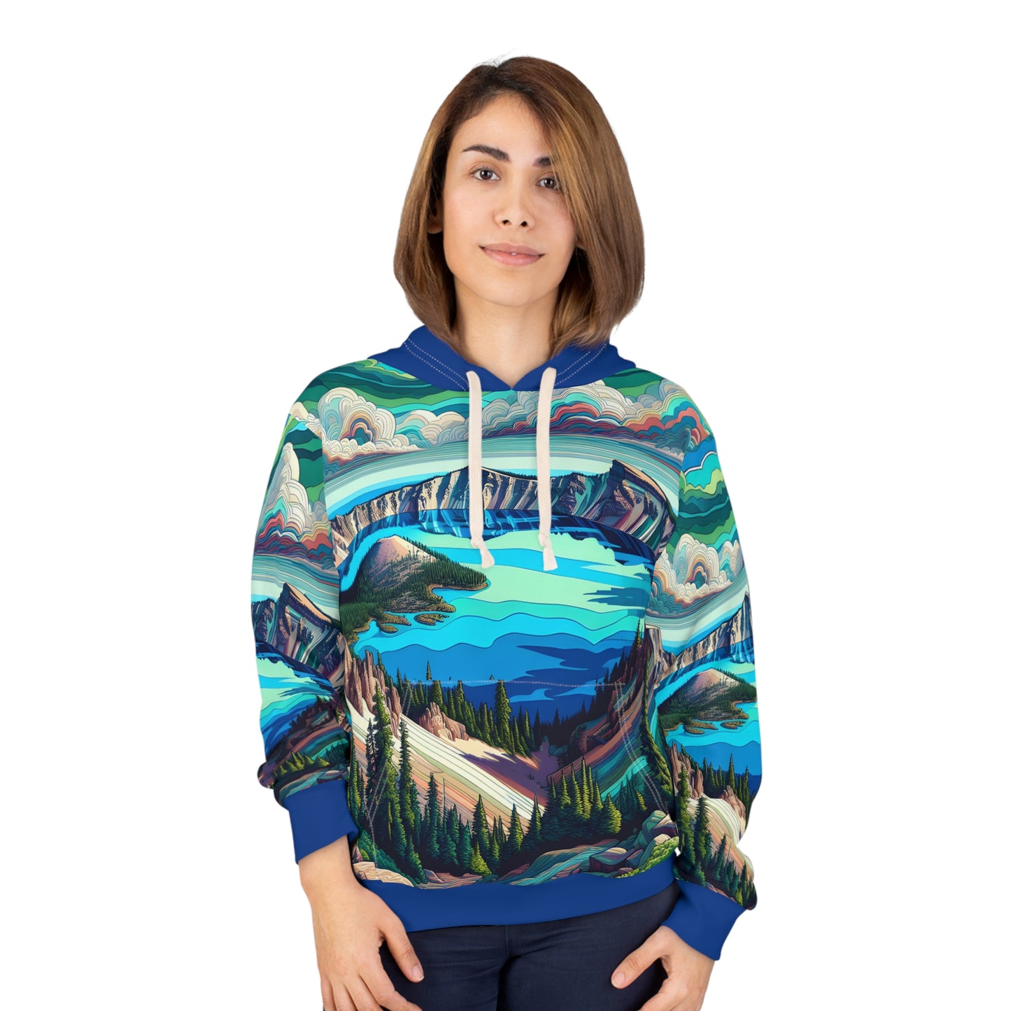 Crater Lake Hoodie Outdoor Apparel Stunning All Over Print National Park Wear