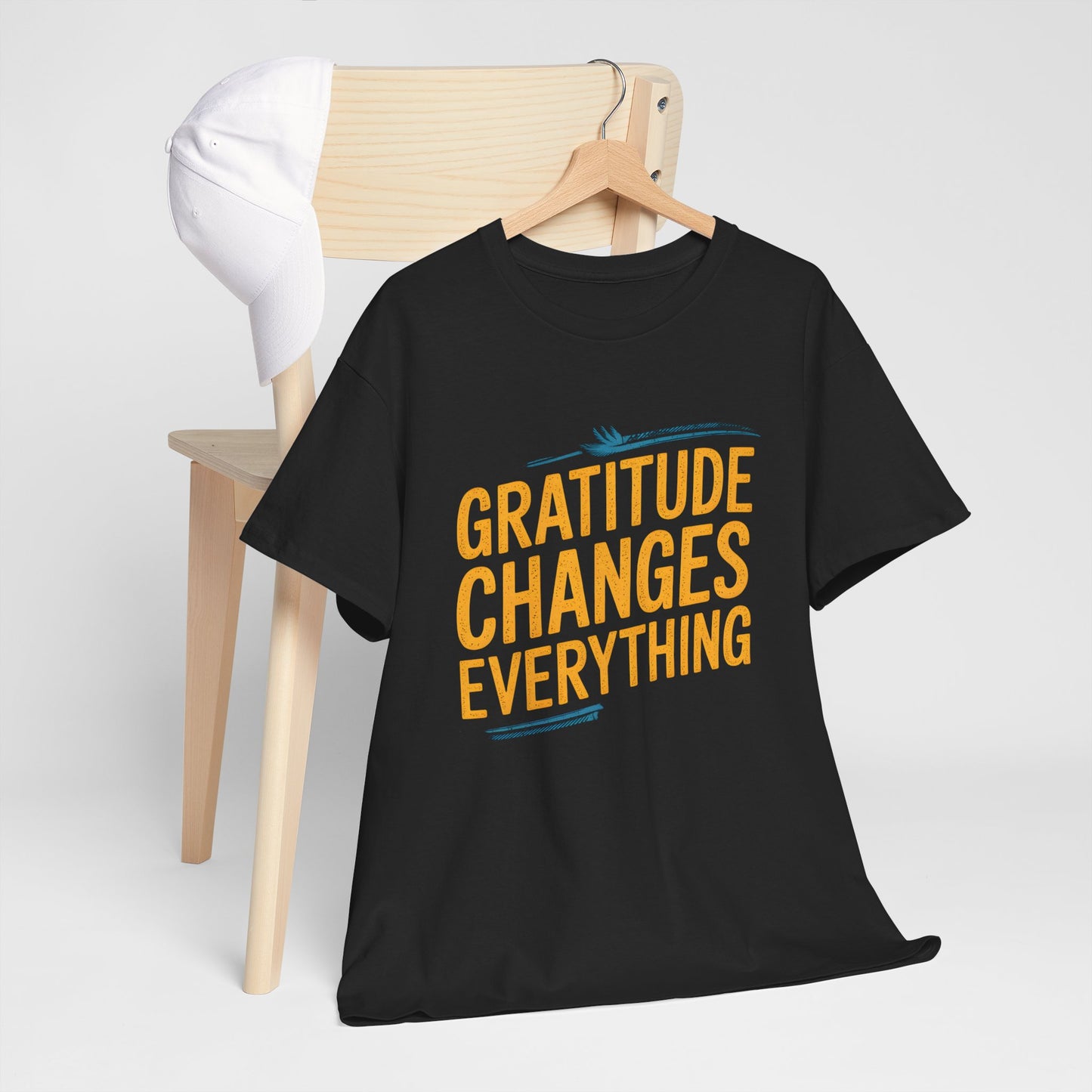 Gratitude Changes Everything T-Shirt Inspirational Graphic Quote Apparel Casual