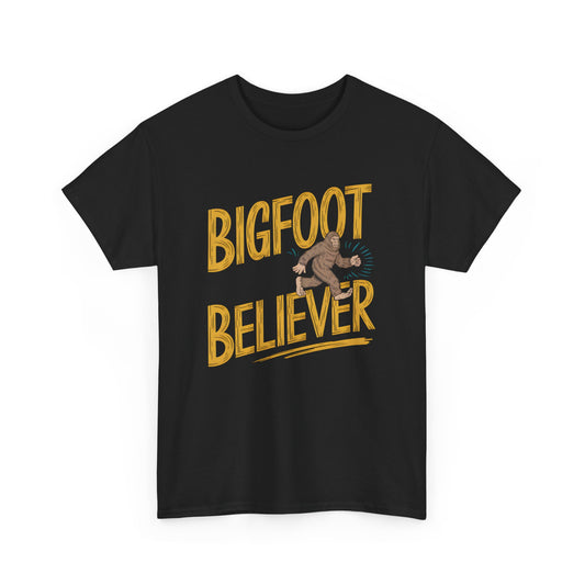 Bigfoot Believer Graphic T-Shirt for Fans of Cryptids and Adventure Casual Wear