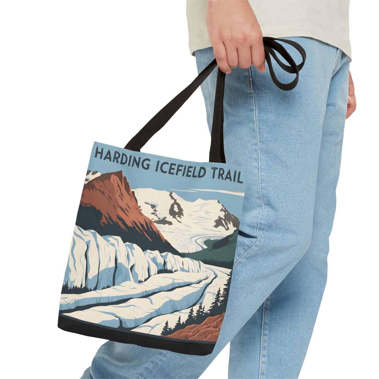 Harding Icefield Trail Tote Bag All Over Print Kenai National Park Hiking Gear