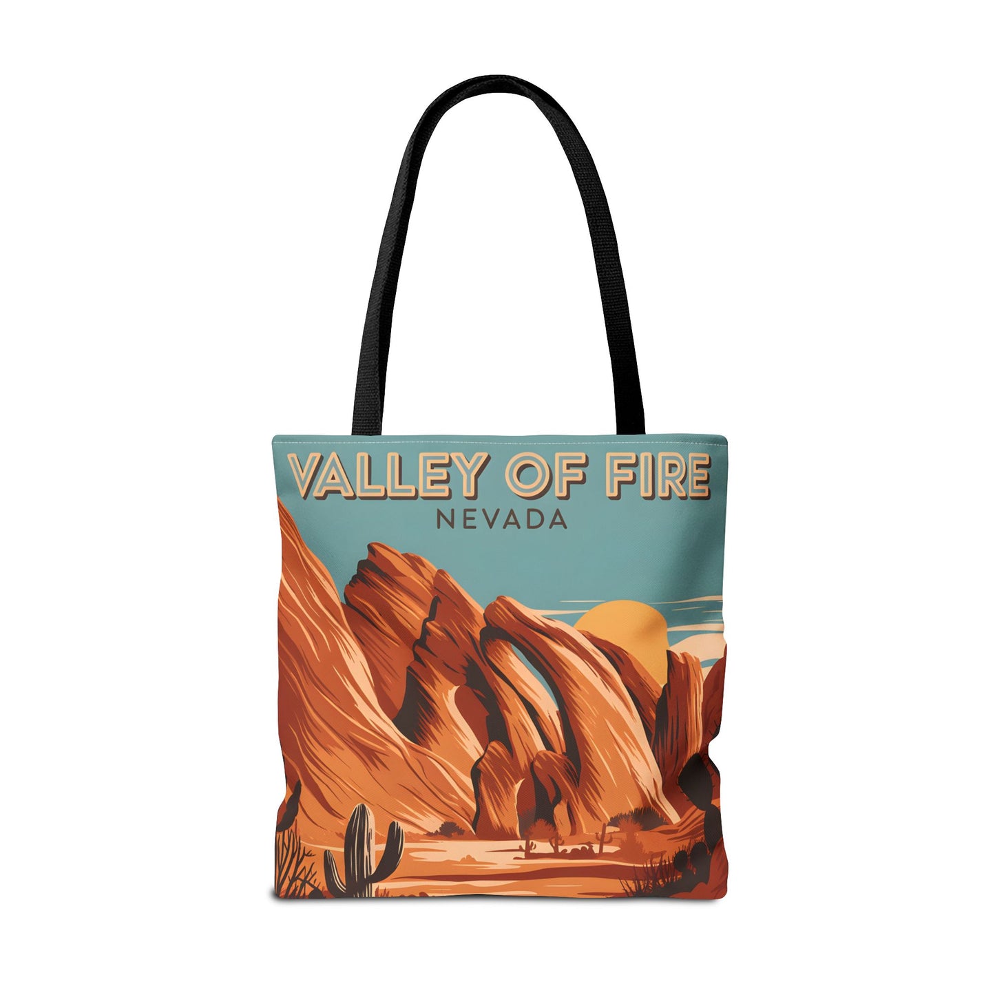 Valley of Fire Nevada All Over Print Tote Bag Desert Landscape Art Travel Gift
