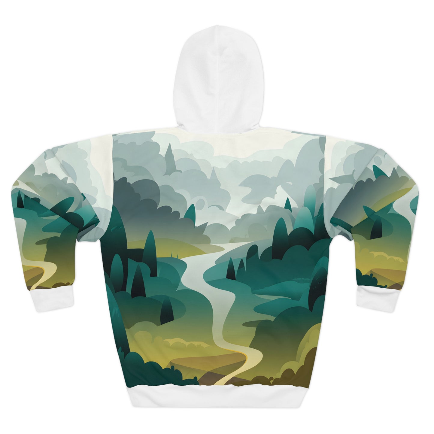 Muted Whispers All-Over Print Hoodie for Outdoor Adventures Travel Apparel
