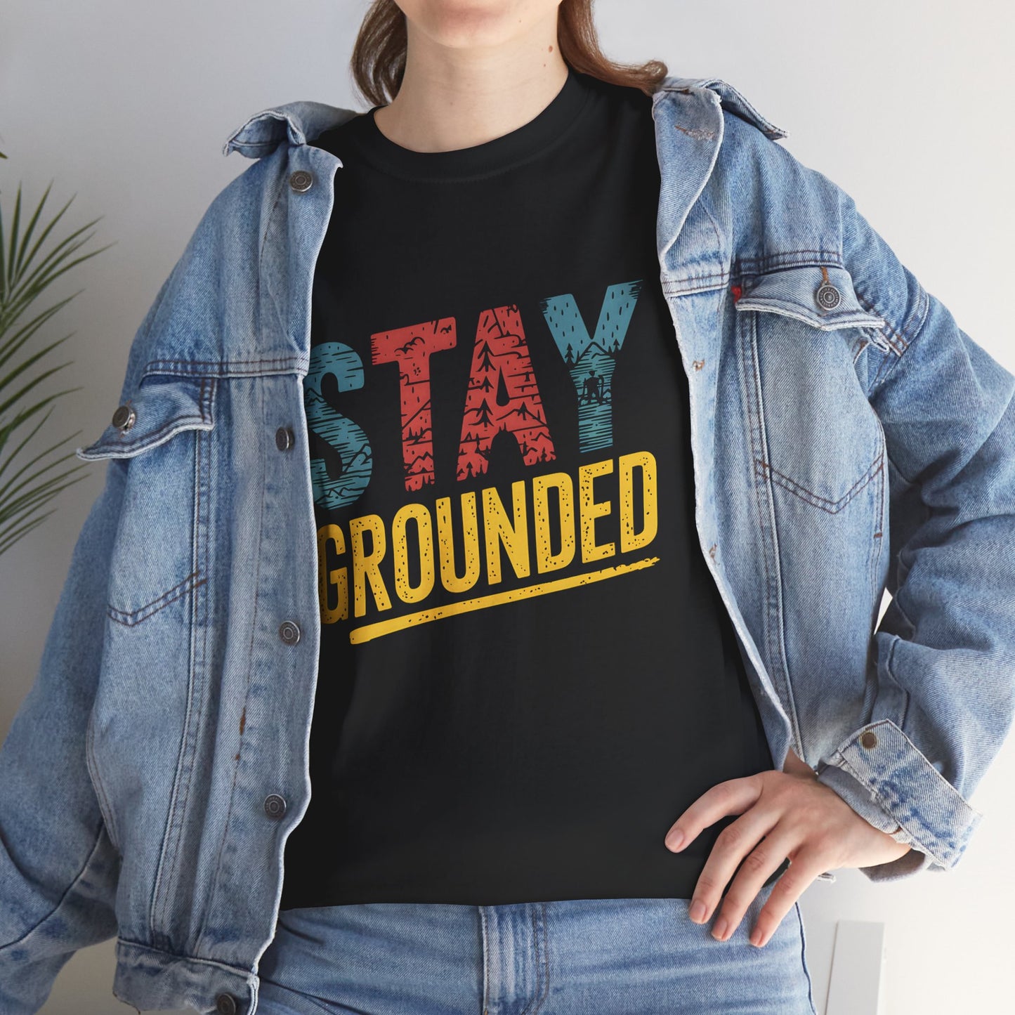Stay Grounded Adventure Camping Graphic T-Shirt Outdoor Nature Unisex Wear
