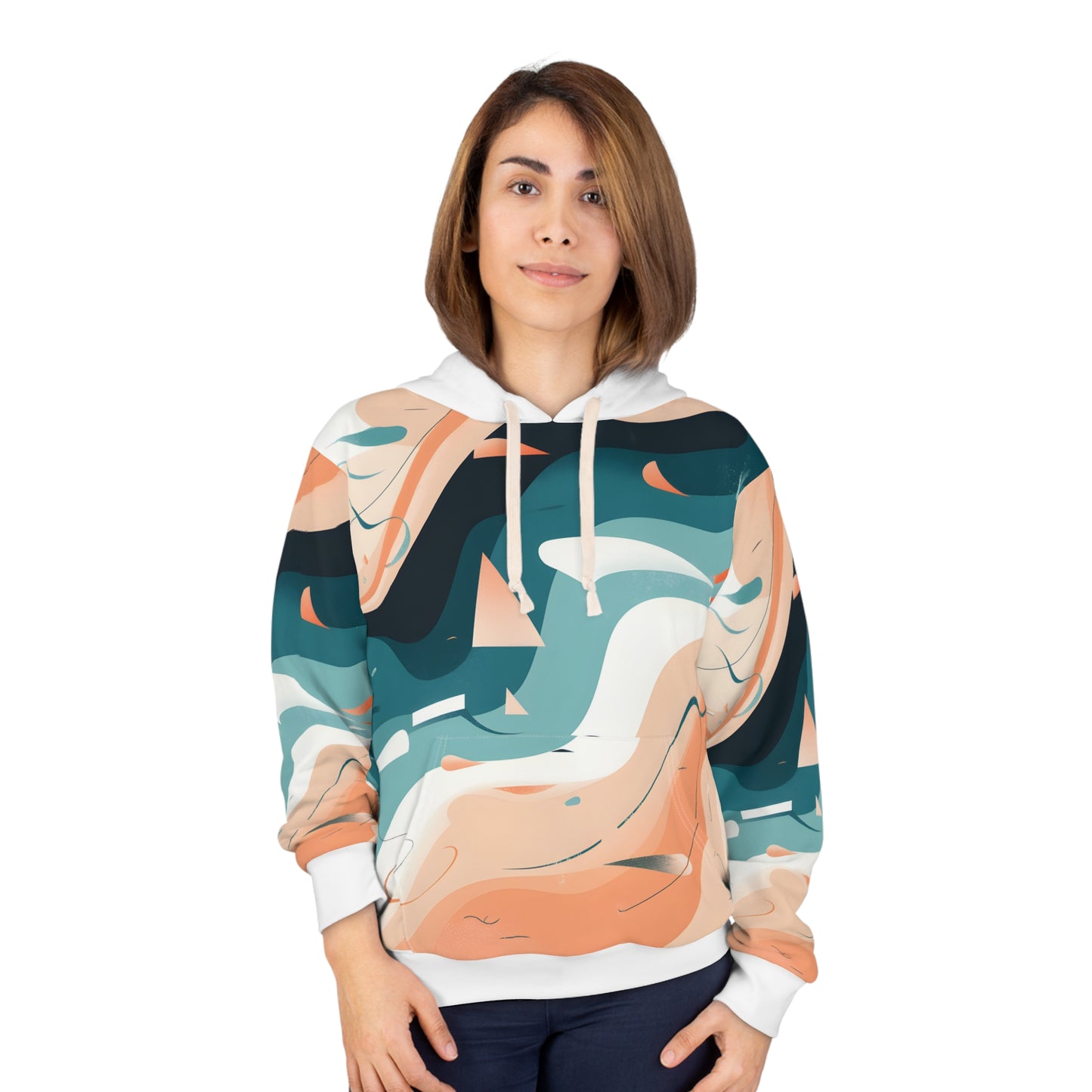 Windcarved Pulse Art Inspired All Over Print Hoodie Adventure Wear Apparel