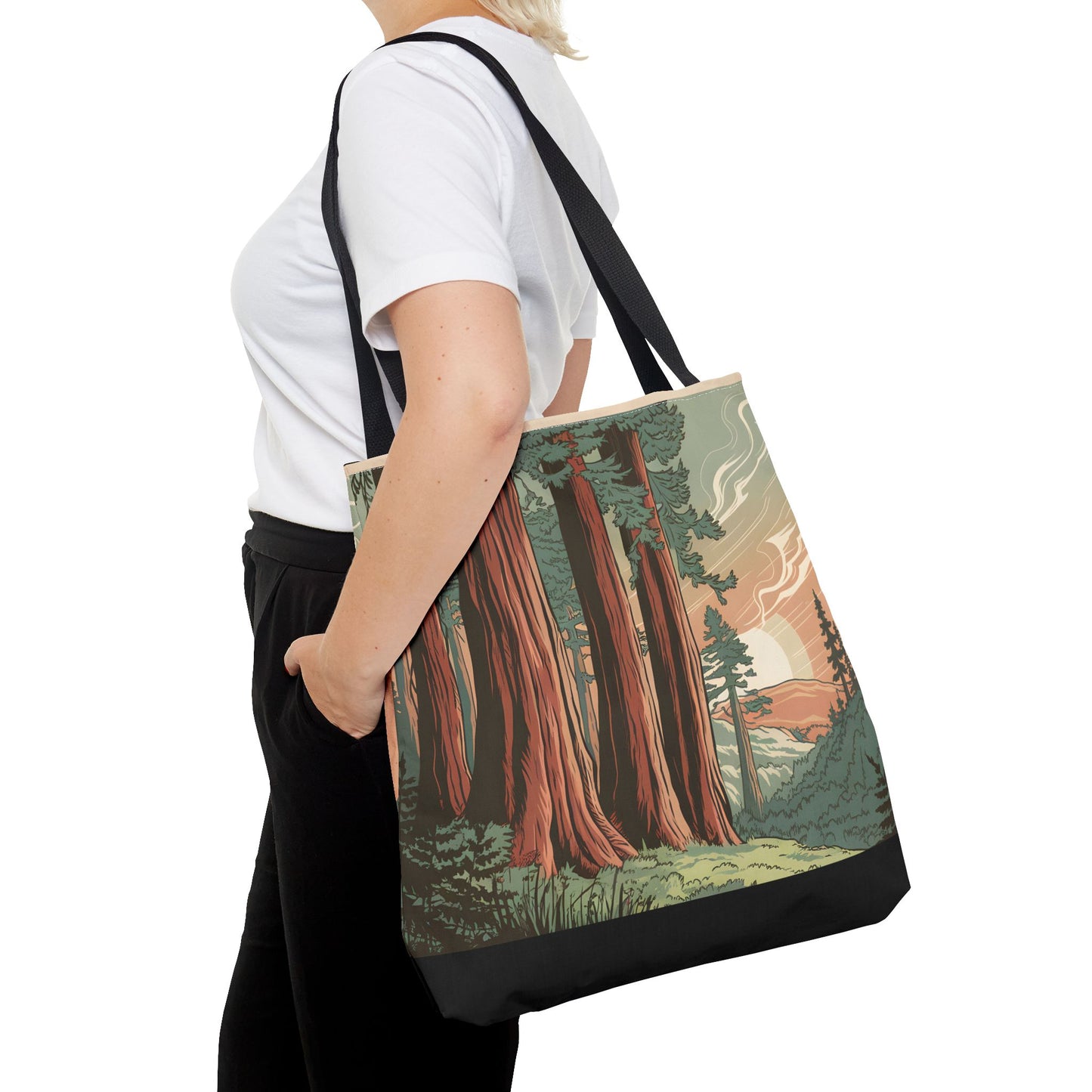 Redwood National Park All Over Print Tote Bag Eco Friendly Travel Accessory