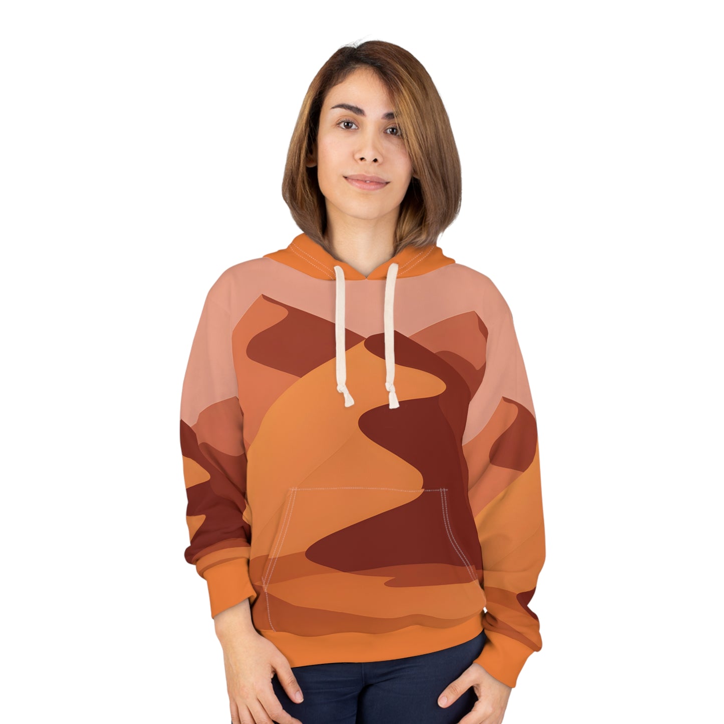Shifting Dunes Hoodie All Over Print Desert Art Pullover Outdoor Travel Apparel