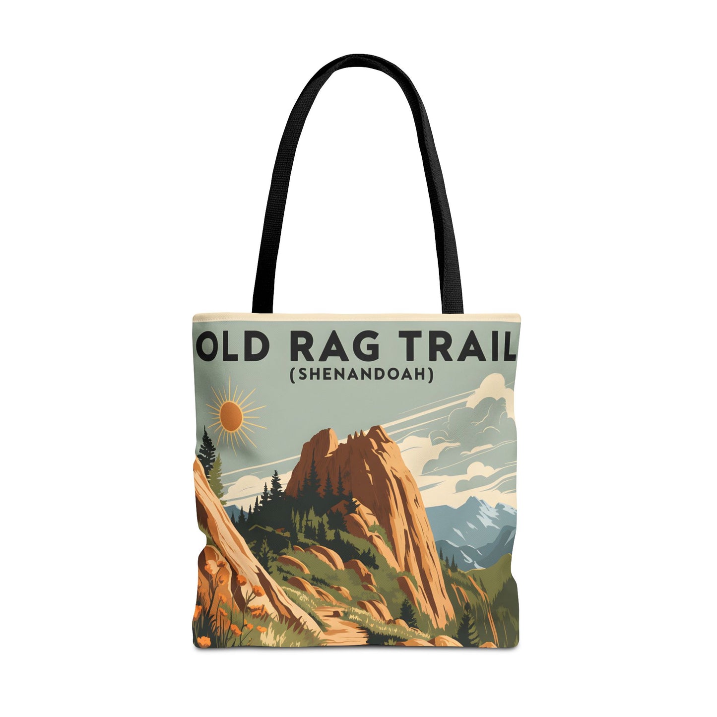 Old Rag Trail Tote Bag Shenandoah National Park Hiking Adventure Apparel