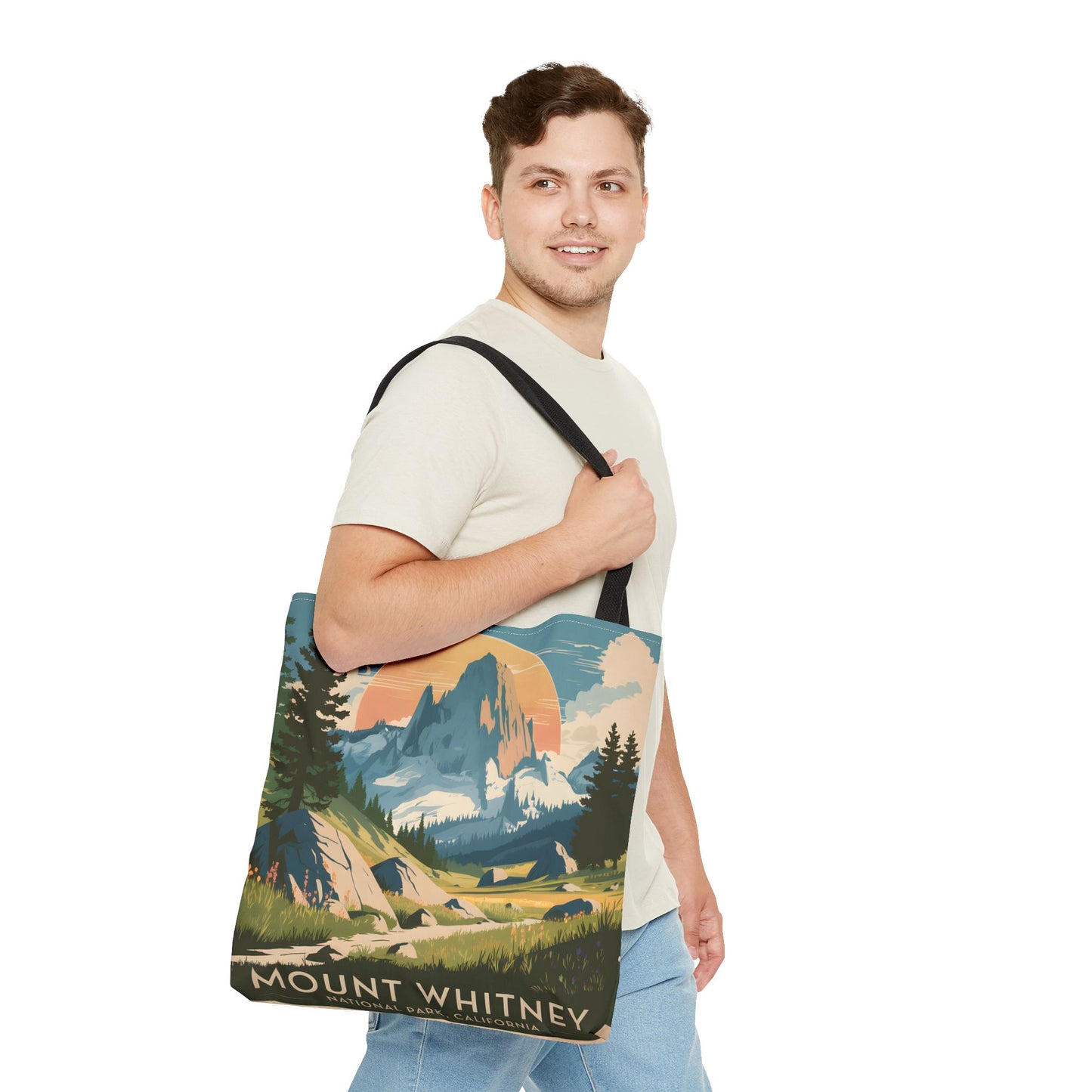 Mount Whitney California All Over Print Tote Bag National Park Travel Apparel