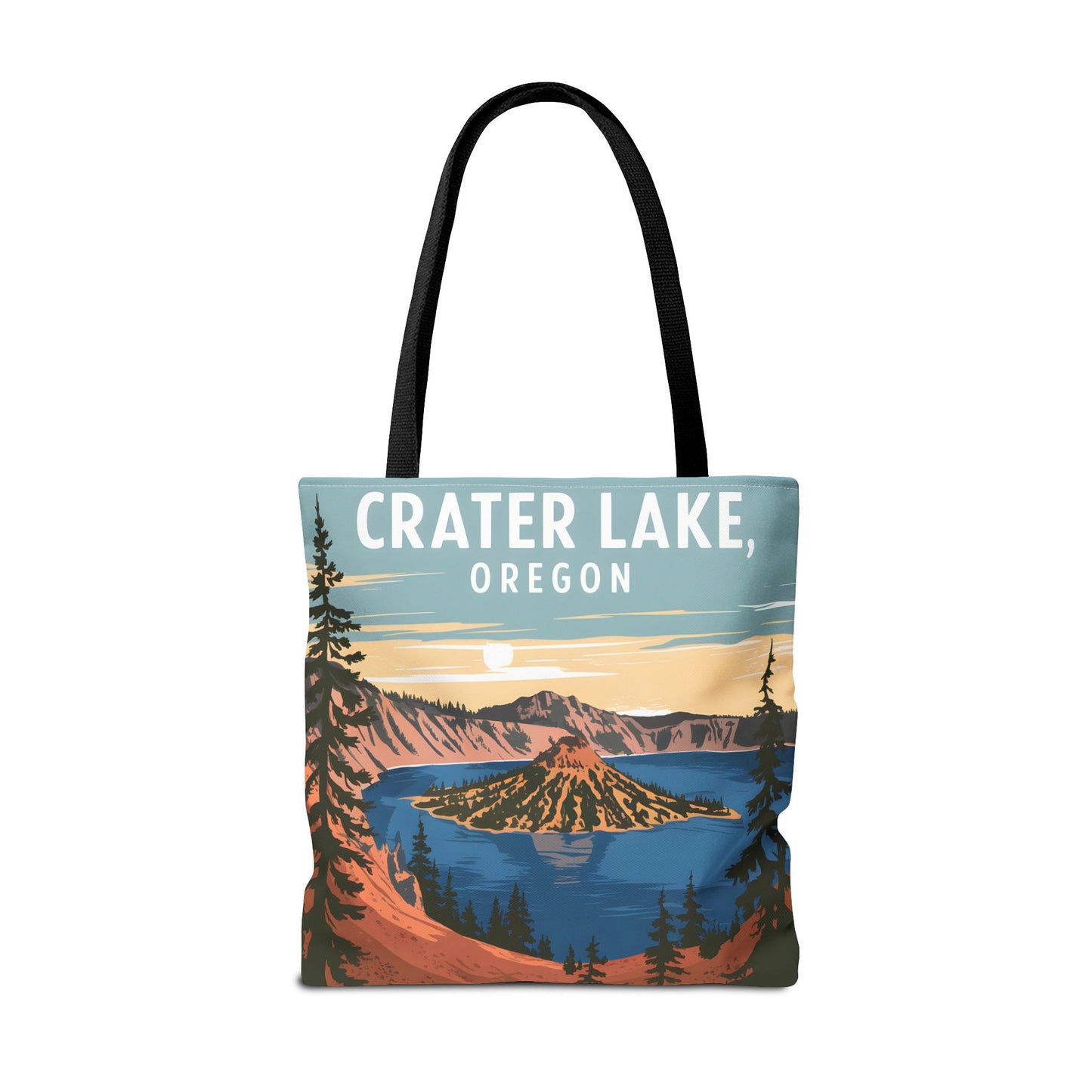 Crater Lake Oregon All Over Print Tote Bag Nature Graphic Landscape Apparel