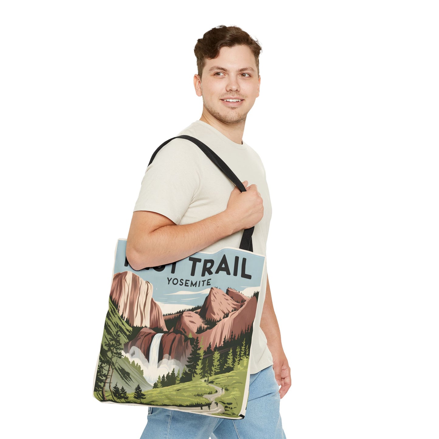 All Over Print Tote Bag Mist Trail Yosemite Nature Landscape Adventure Bag
