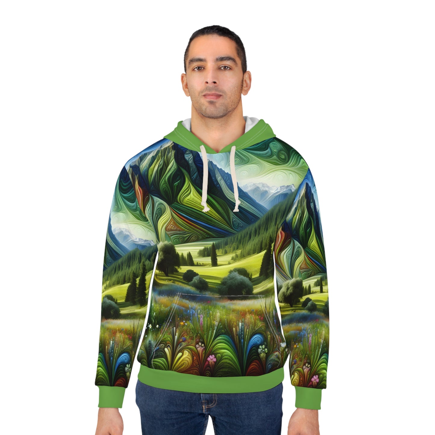 Wonderland Trail All Over Print Hoodie Outdoor Apparel Nature Inspired Travel