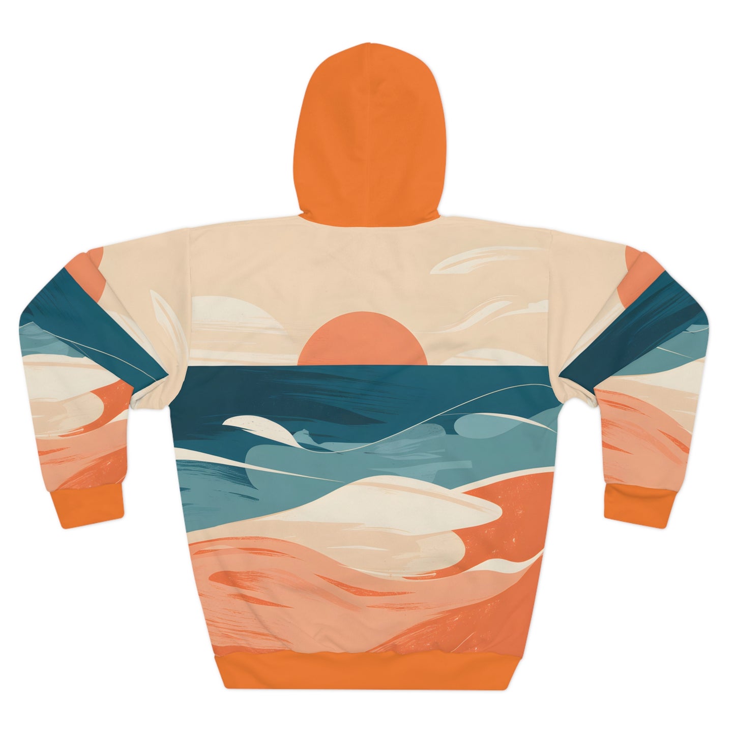 Beach Sunrise All Over Print Pullover Hoodie Outdoor Travel National Parks