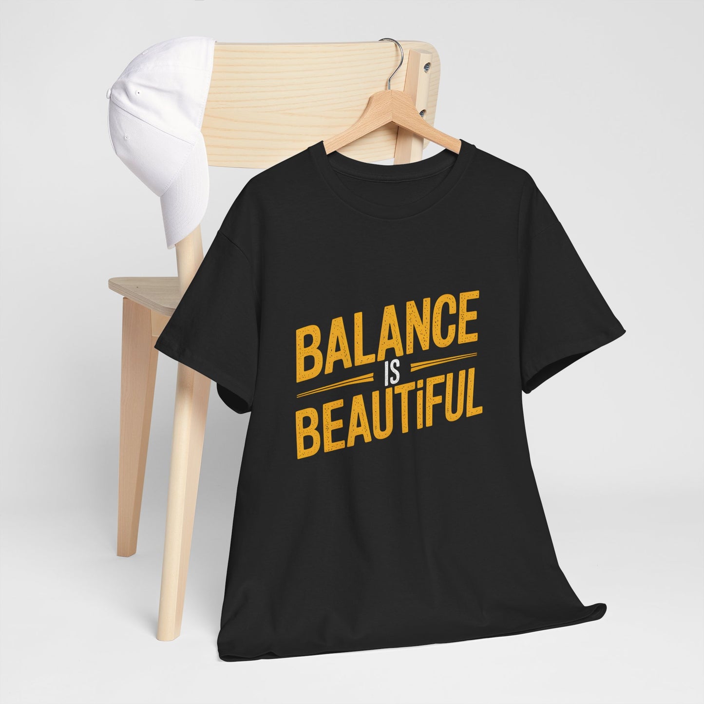 Balance is Beautiful Motivational Graphic T Shirt Quote Unisex Short Sleeve Tee