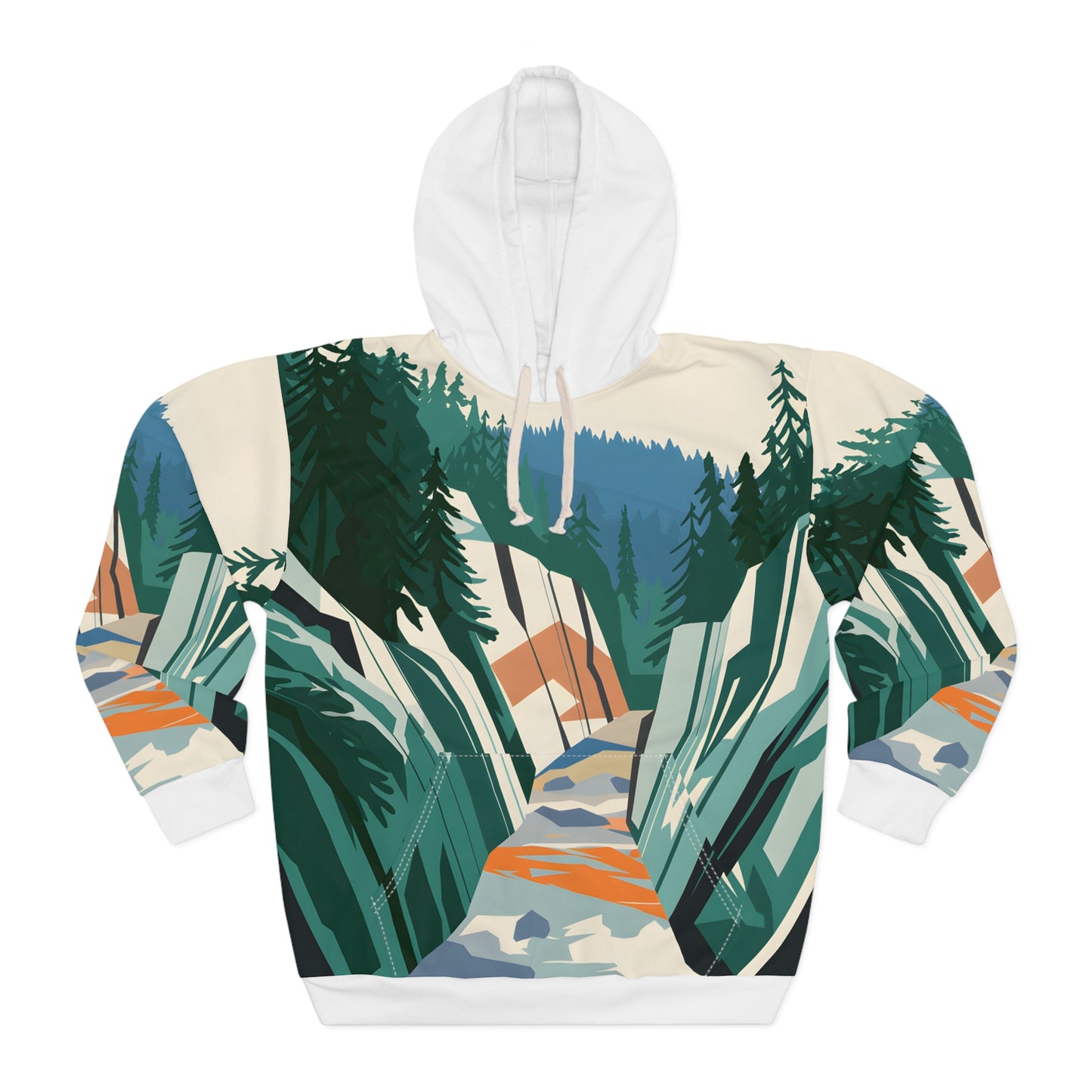 Cobalt Gorge All Over Print Pullover Hoodie Outdoor Travel Apparel Casual Unisex
