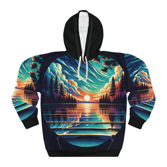 Lake Lanier Hoodie All Over Print Outdoor Adventure Travel Georgia Pullover