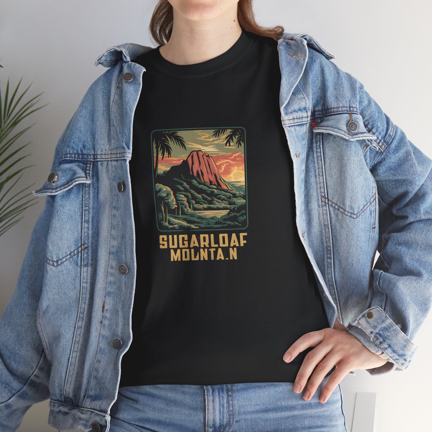 Sugarloaf Mountain Sunset T-Shirt Hiking Nature Graphic Tee Outdoor Scenic View