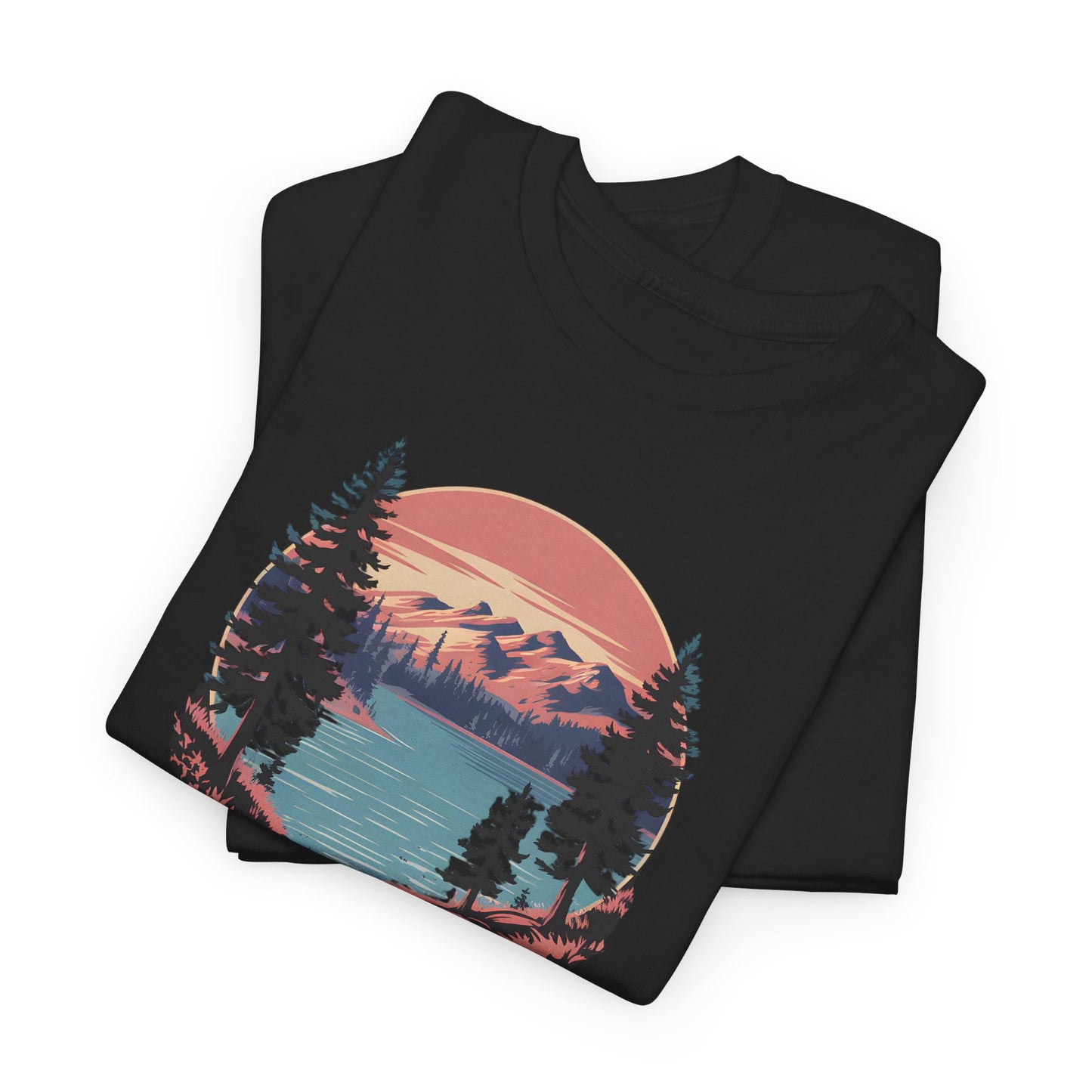 Lake Tahoe T-Shirt Vintage Sunset Graphic Tee California Nature Art Outdoors