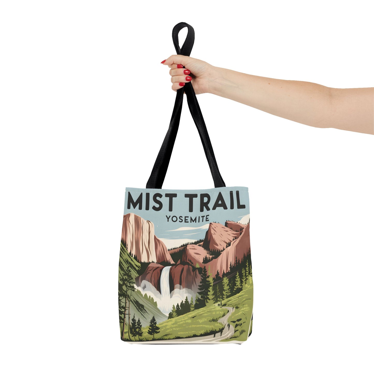 All Over Print Tote Bag Mist Trail Yosemite Nature Landscape Adventure Bag