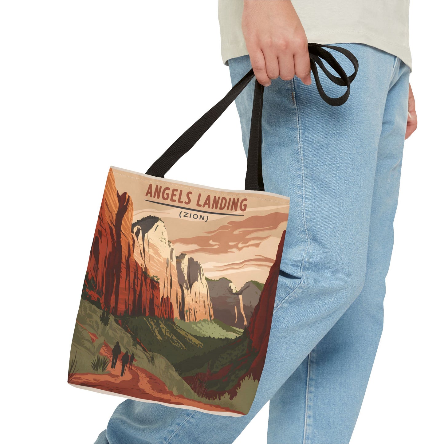 Angels Landing Zion National Park All Over Print Tote Bag Hiking Gift Apparel