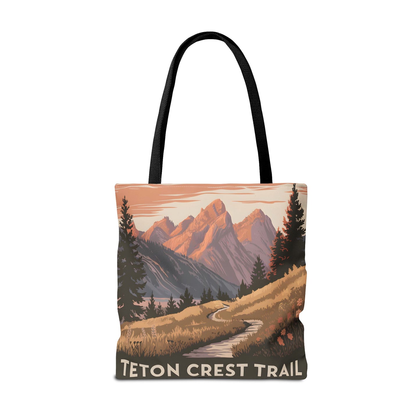 Teton Crest Trail Tote Bag All Over Print Scenic Mountain Hiking Nature Travel